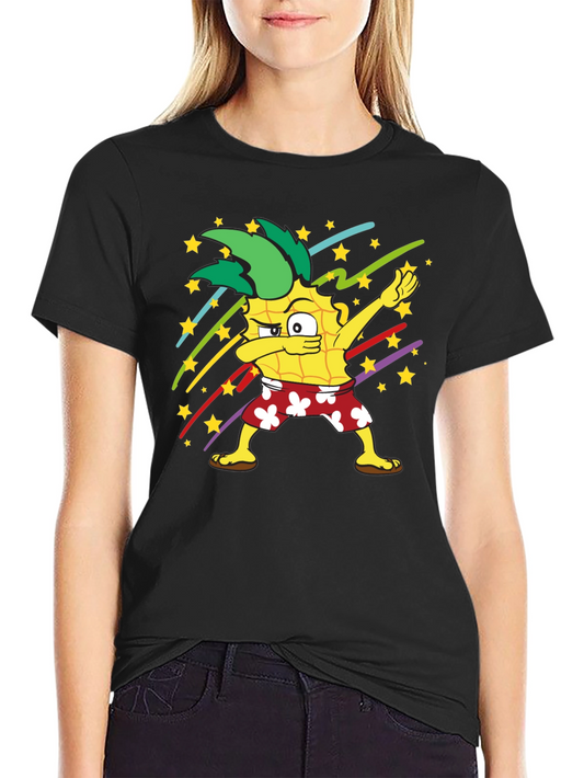 Dabbing Pineapple Graphic T-Shirt - Fun Summer Style