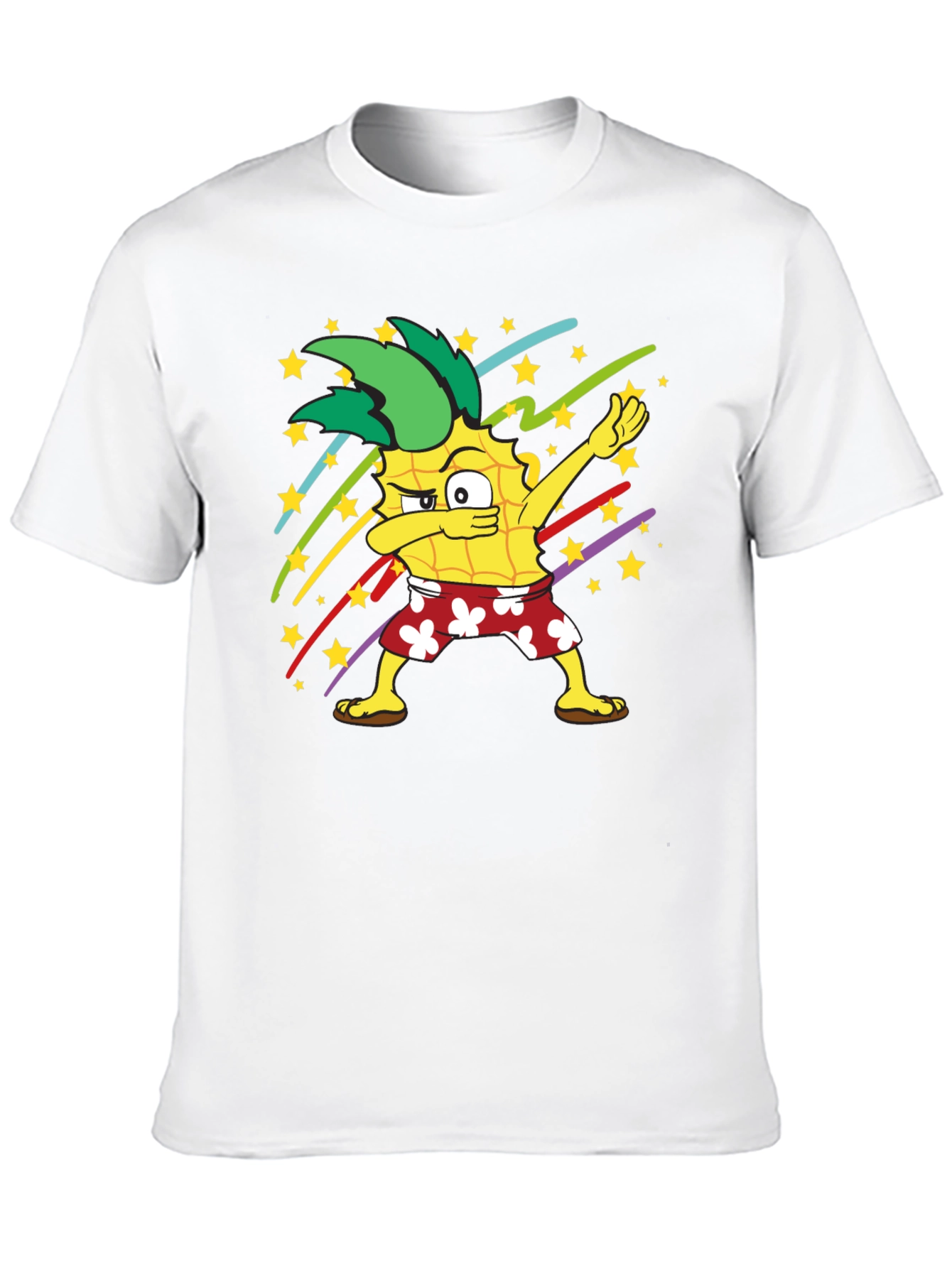 Dabbing Pineapple Graphic T-Shirt - Fun Summer Style
