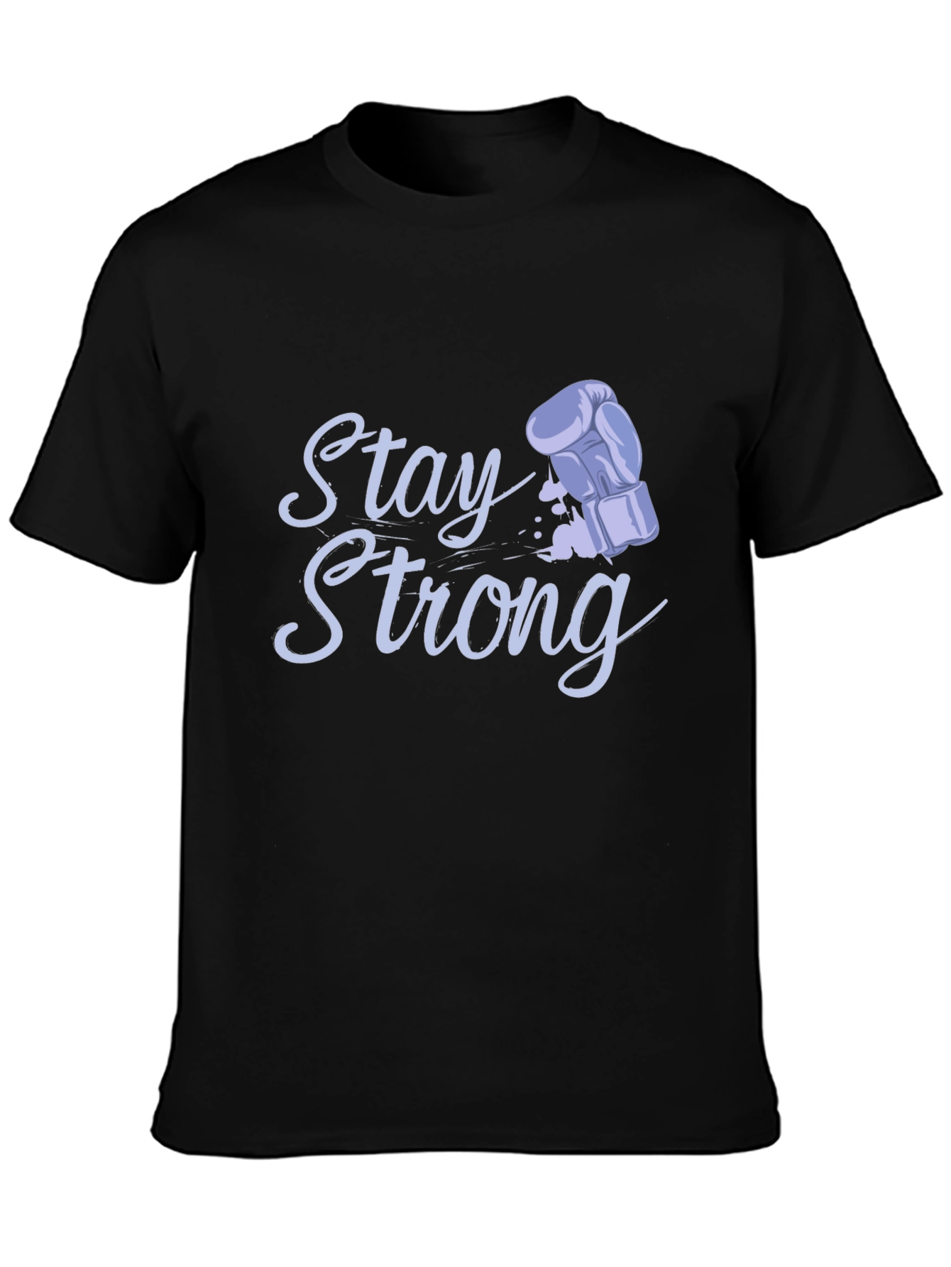Stay Strong Boxing Glove Graphic Tee - Black