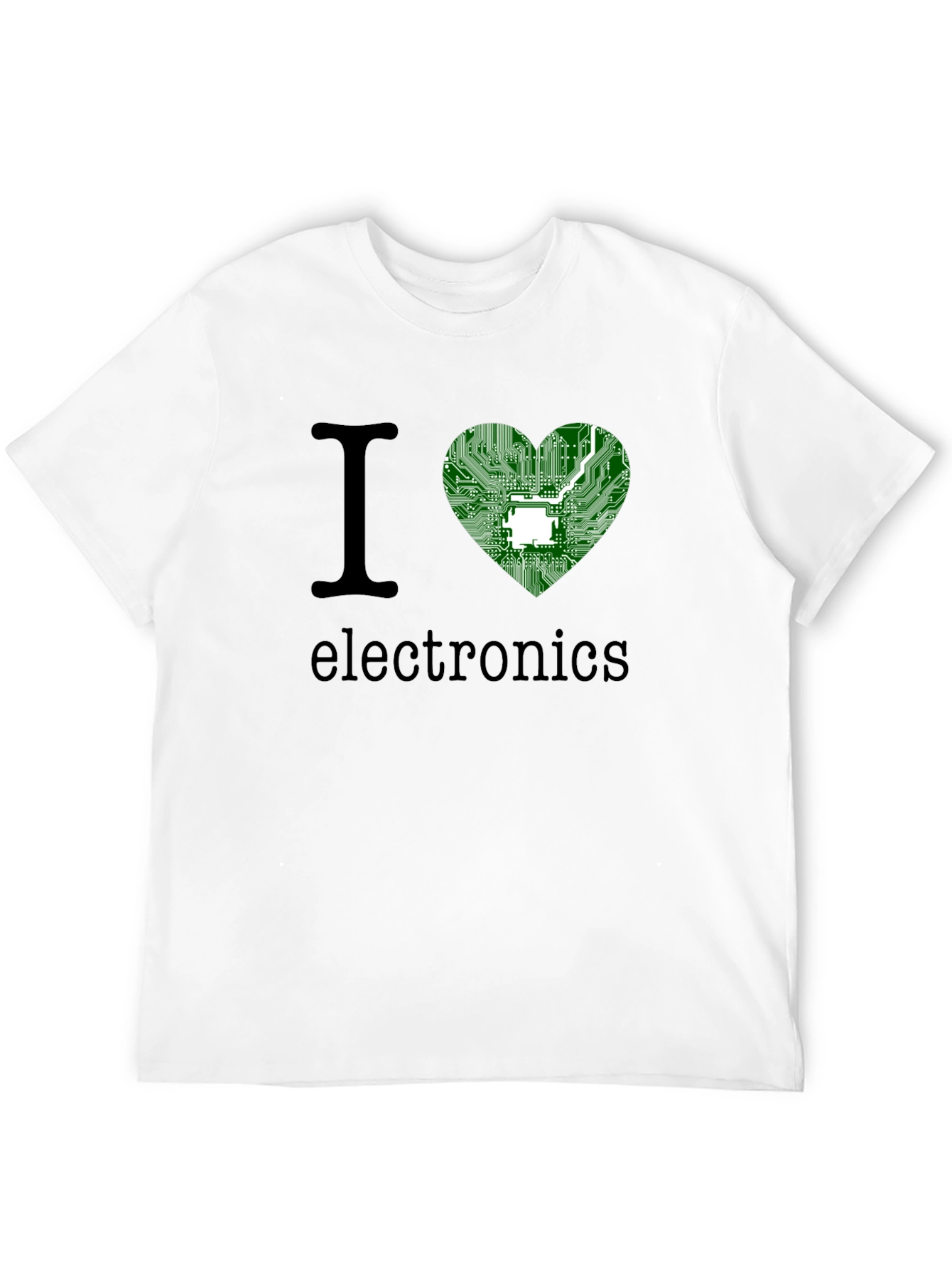 I Heart Electronics T-Shirt - Circuit Board Design