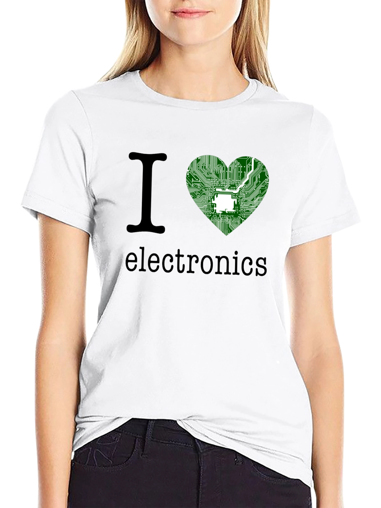I Heart Electronics T-Shirt - Circuit Board Design