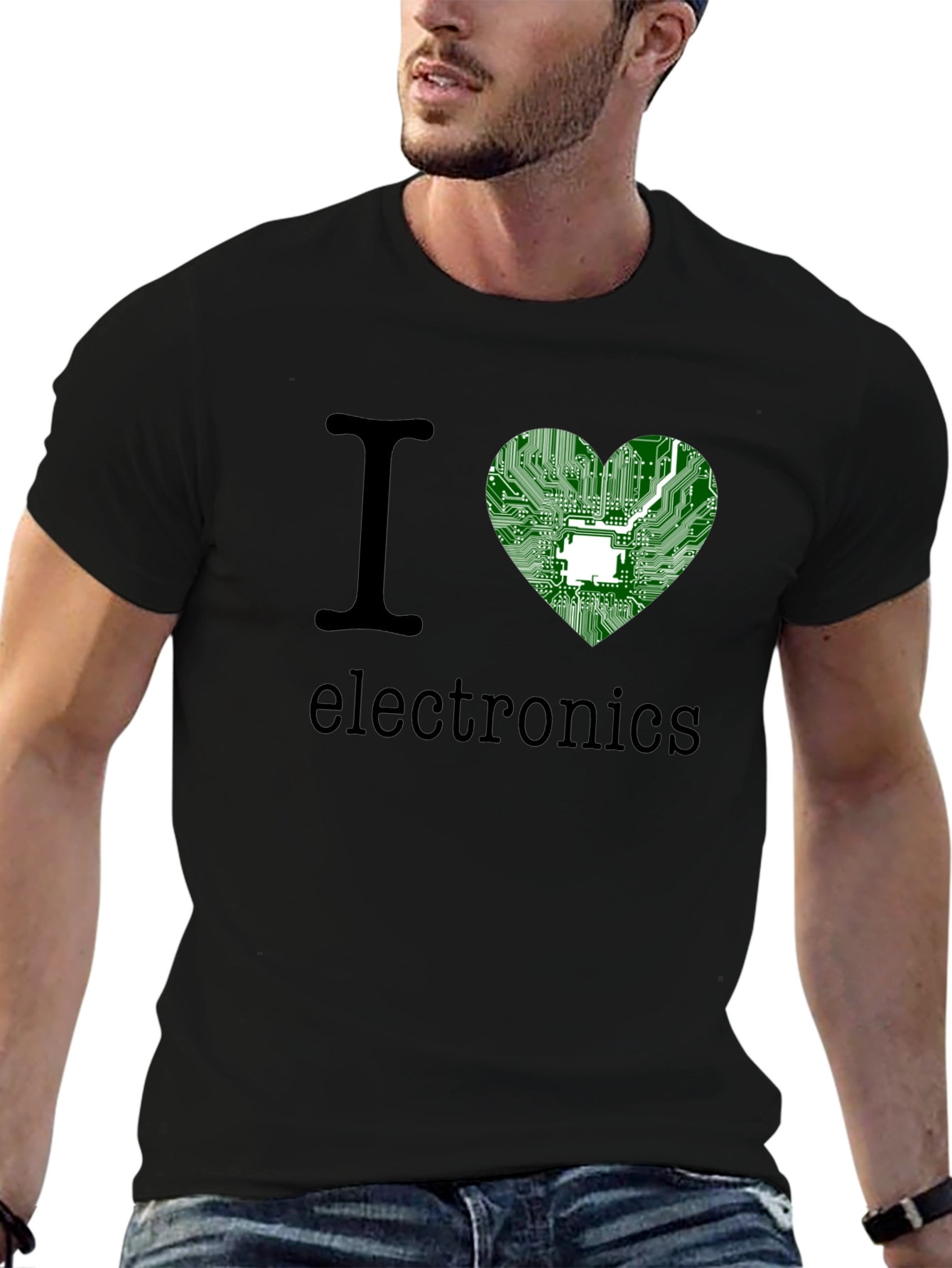 I Heart Electronics T-Shirt - Circuit Board Design
