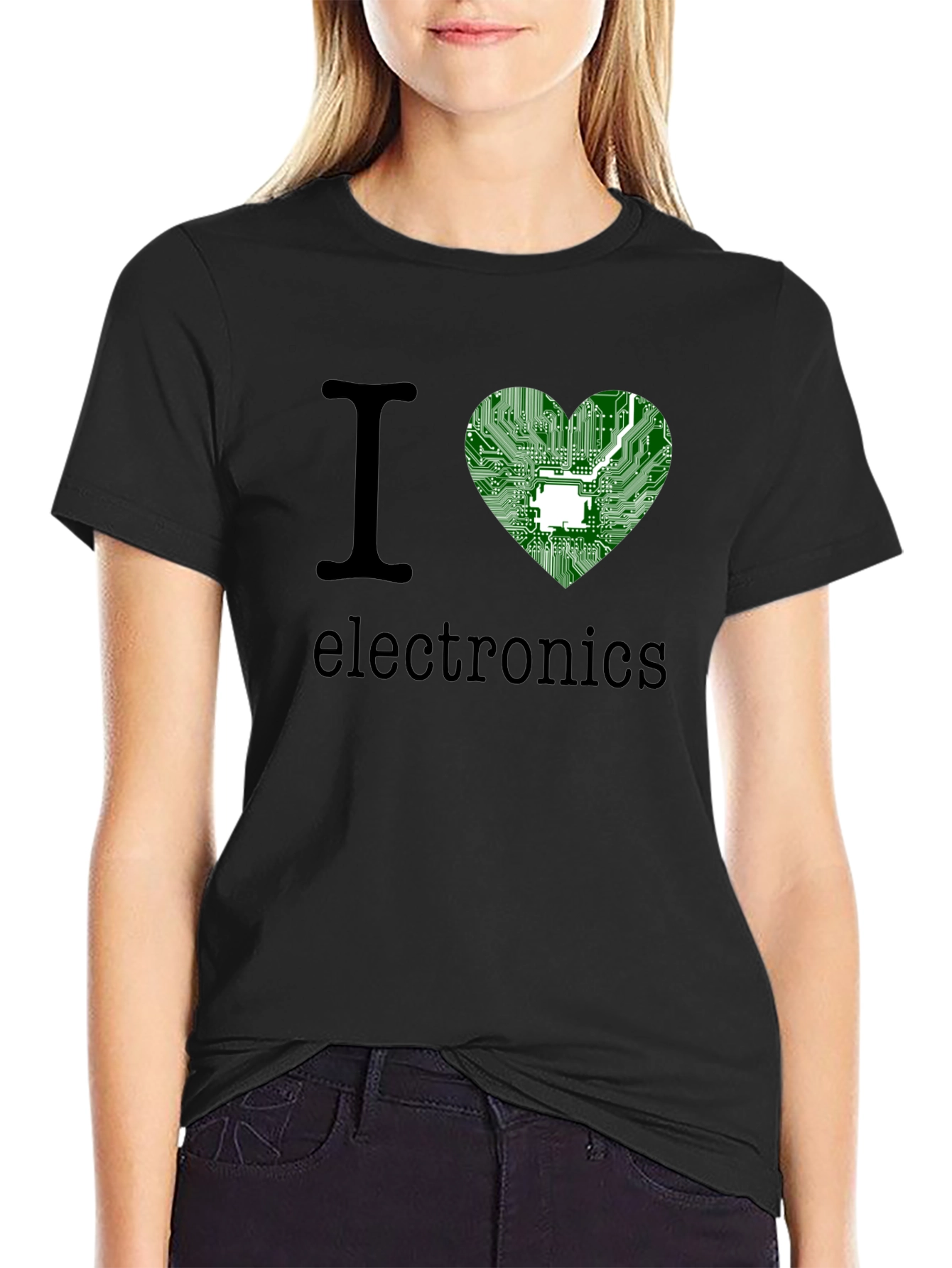 I Heart Electronics T-Shirt - Circuit Board Design