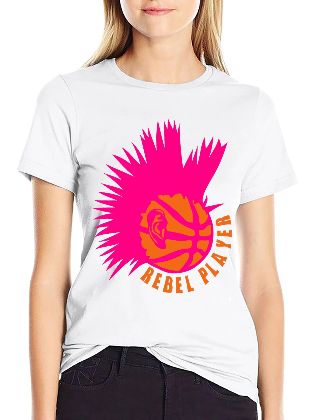 Rebel Player Graphic Tee - Basketball Punk Style