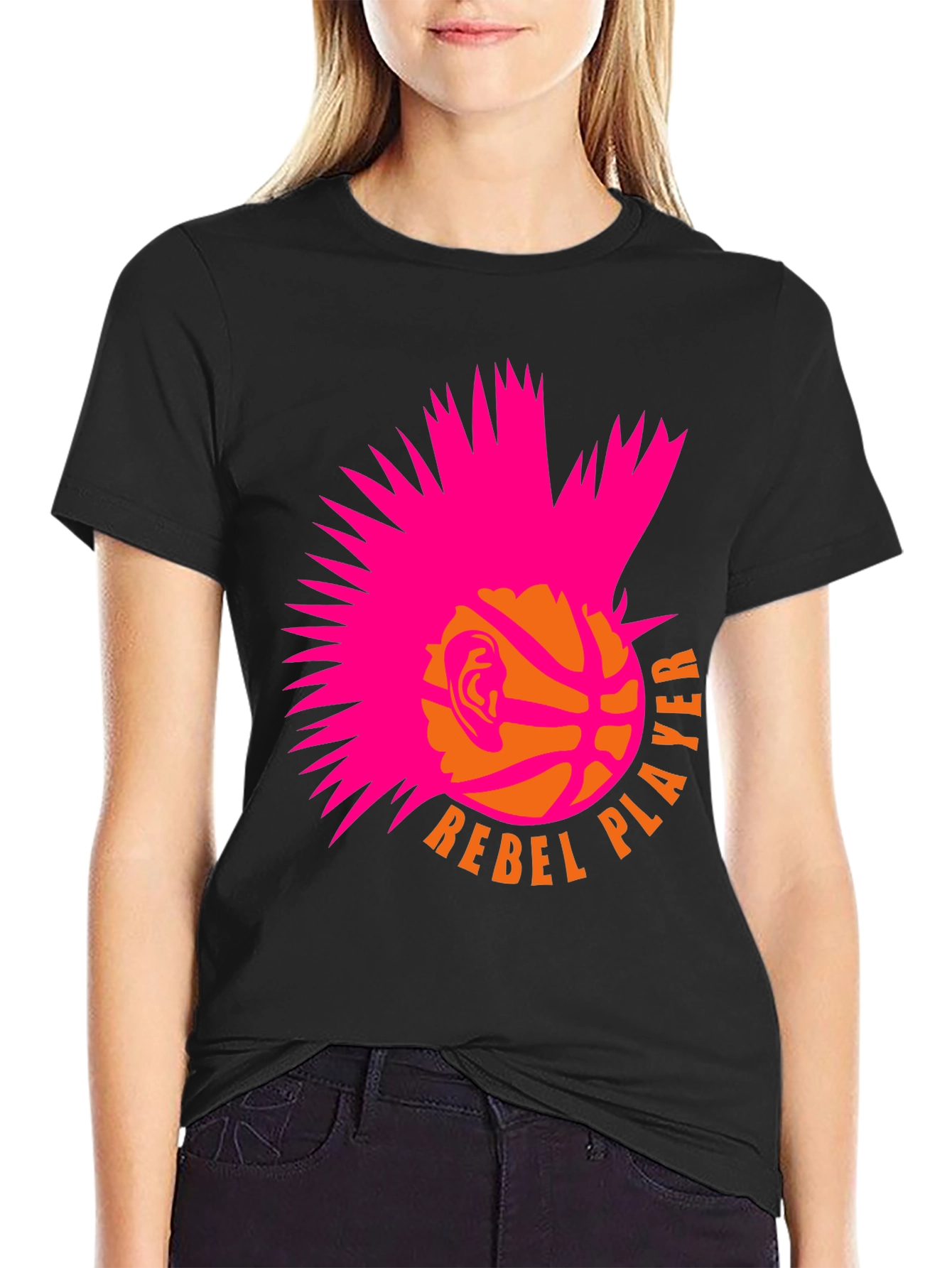 Rebel Player Graphic Tee - Basketball Punk Style