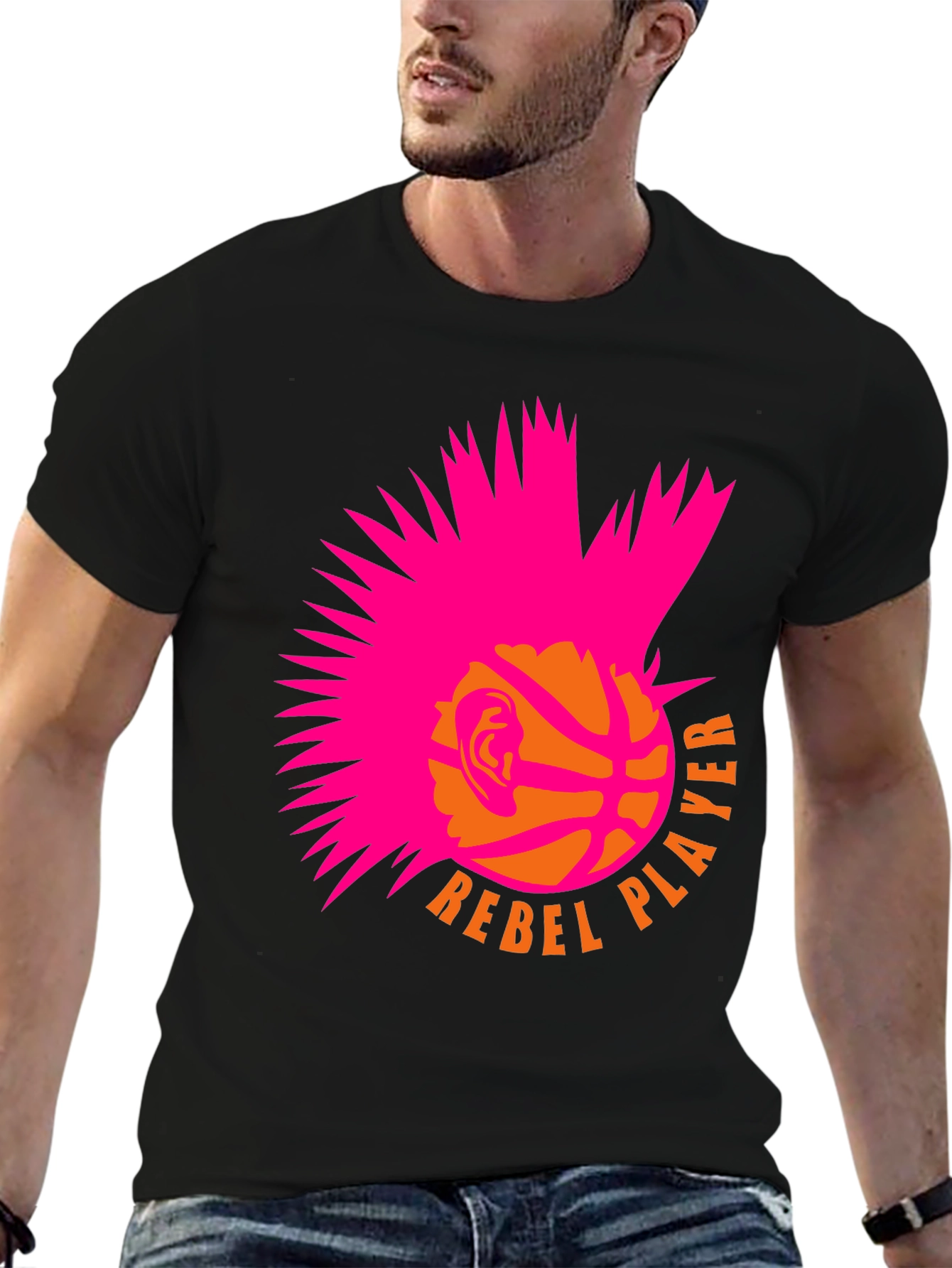 Rebel Player Graphic Tee - Basketball Punk Style