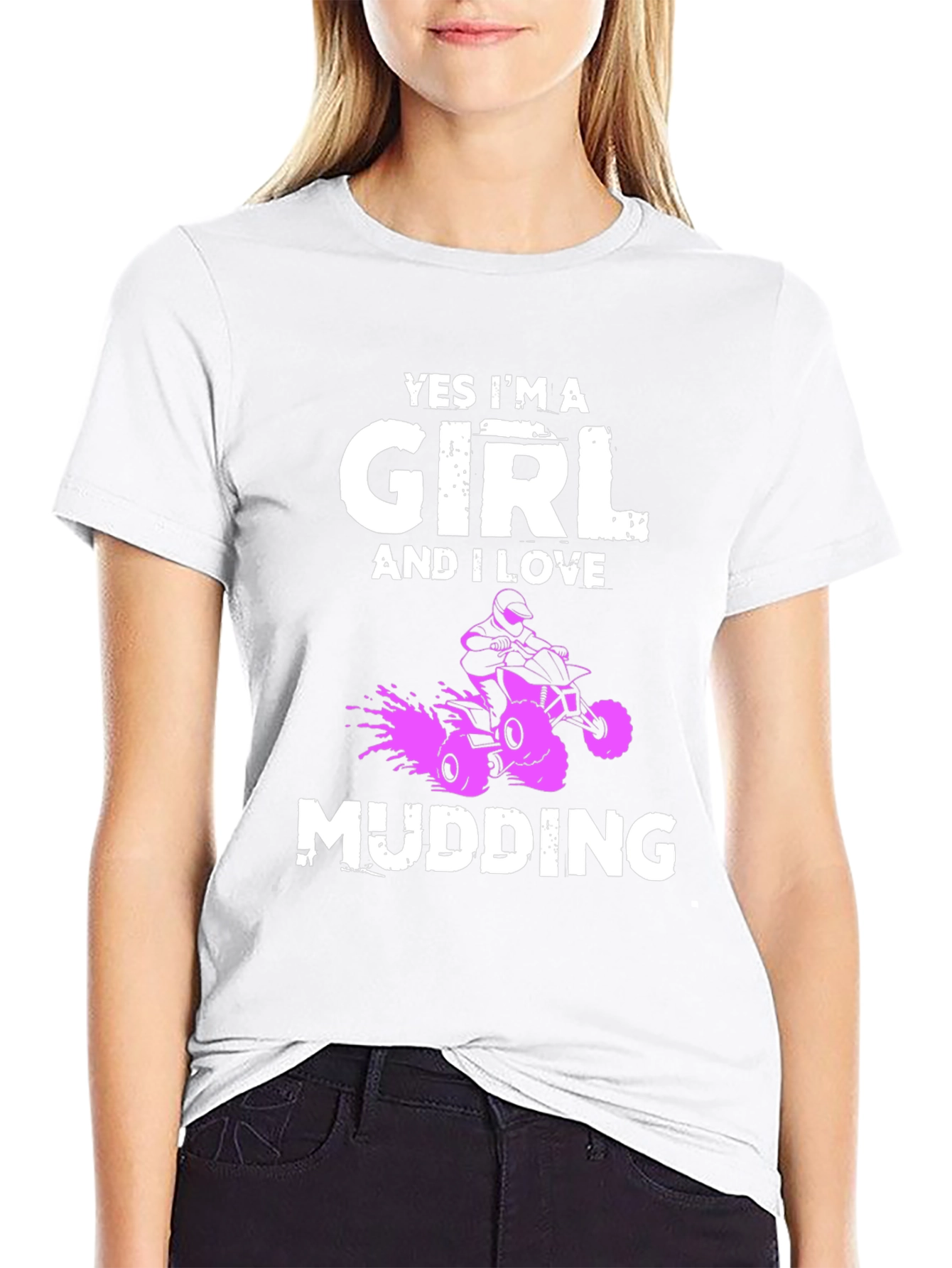 Yes Im A Girl Mudding T-Shirt
