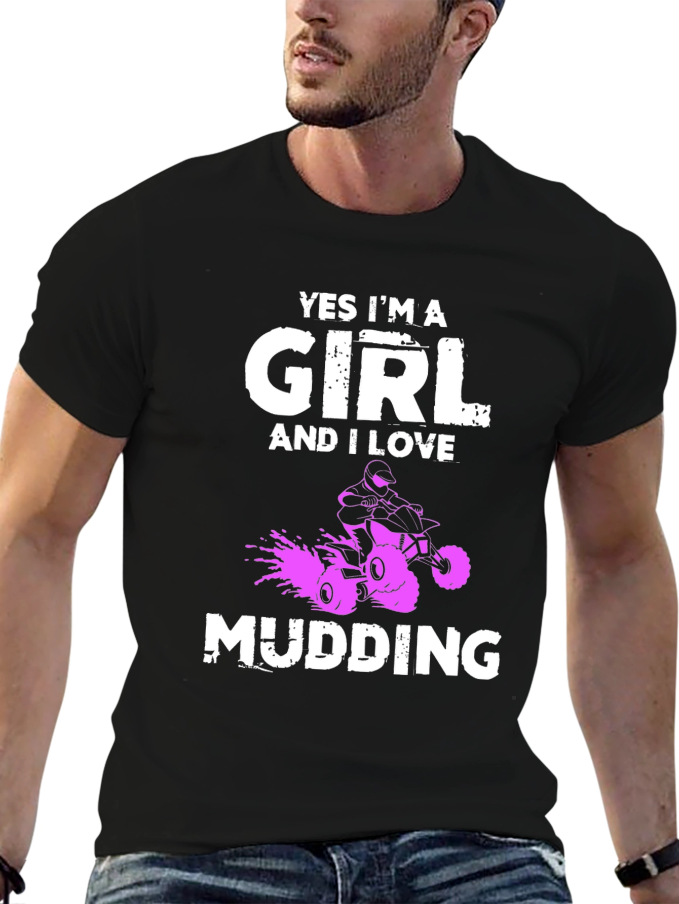 Yes Im A Girl Mudding T-Shirt