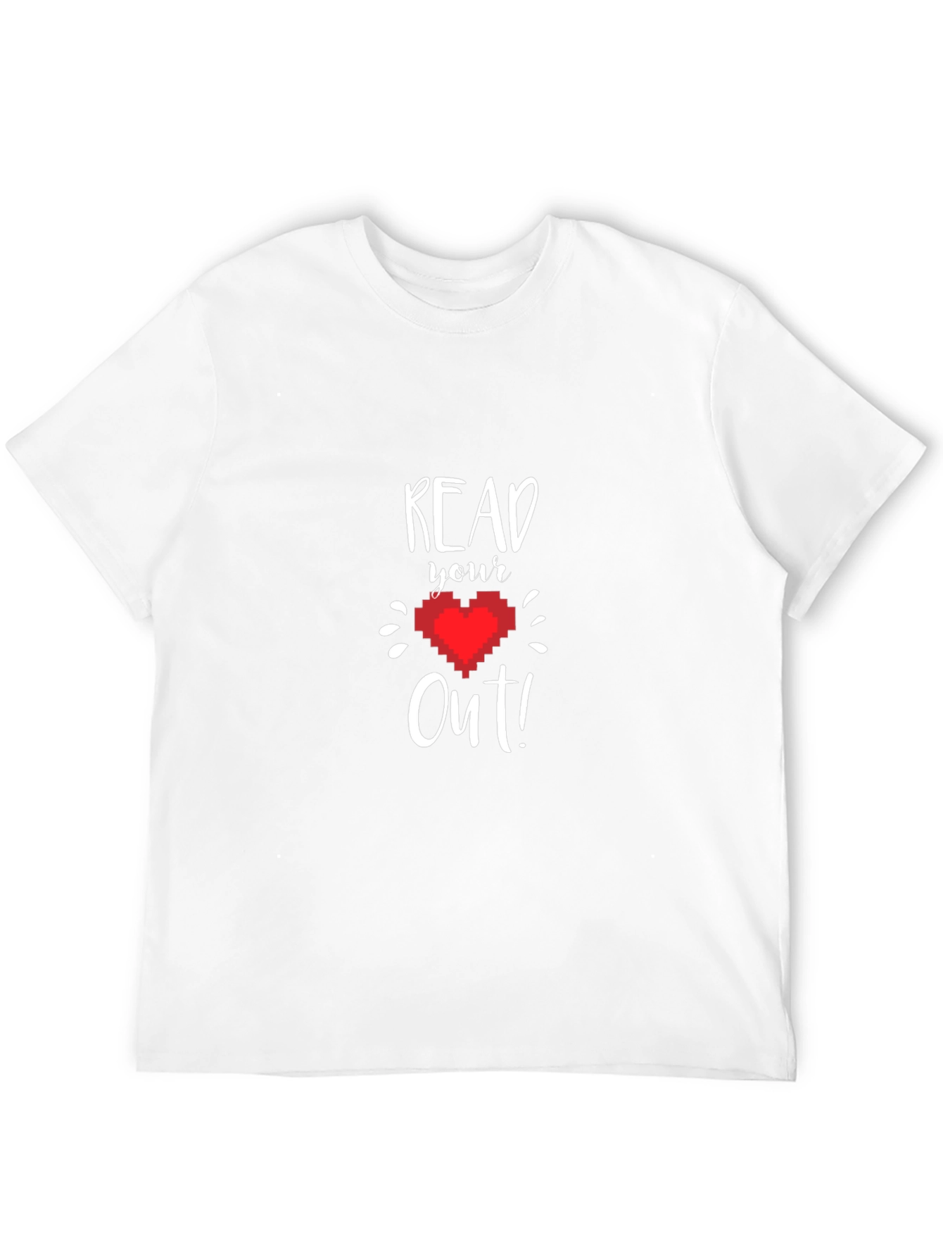 Read Your Heart Out T-Shirt - Pixel Heart Design