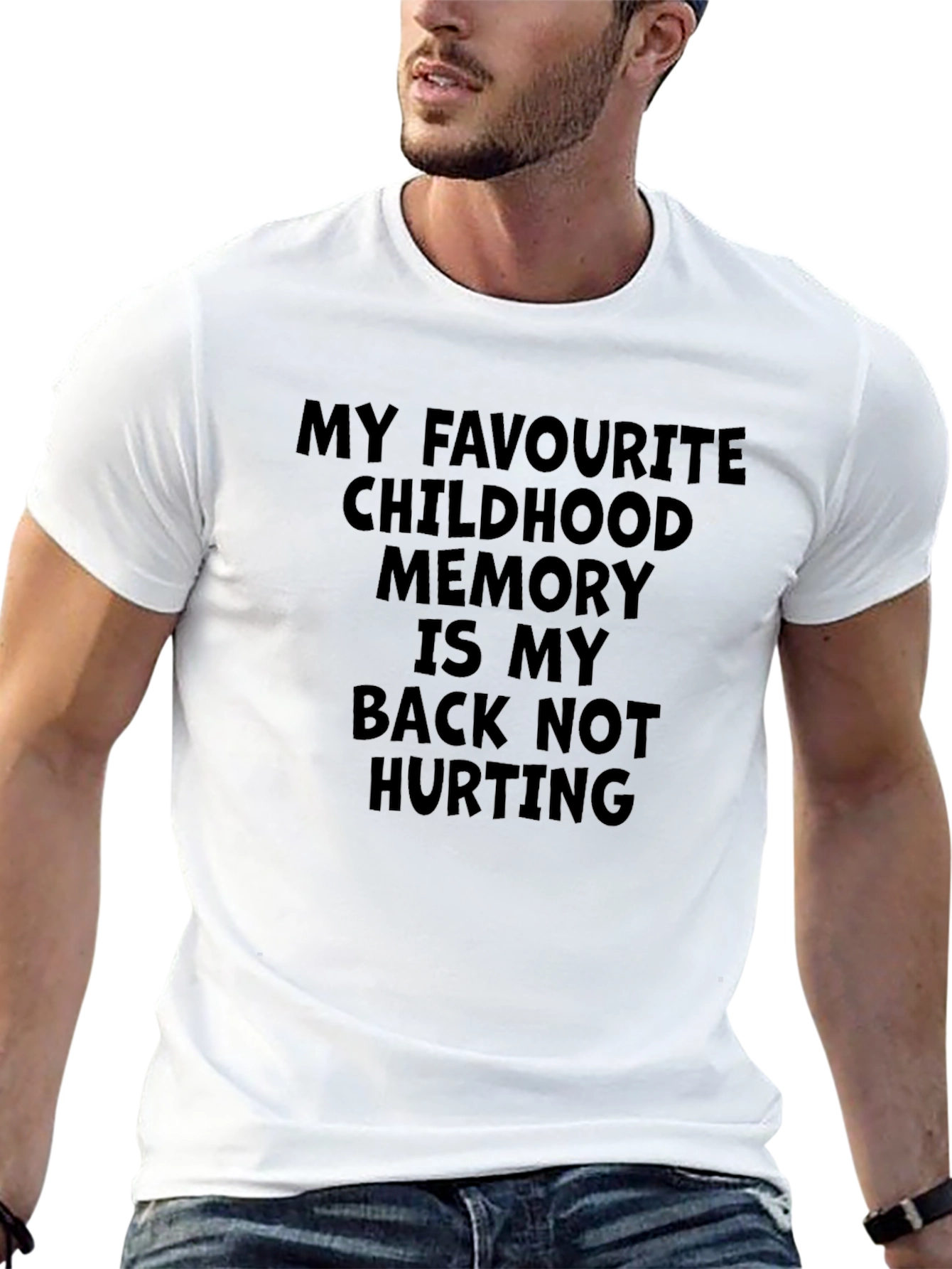 Funny Back Pain T-Shirt Childhood Memory