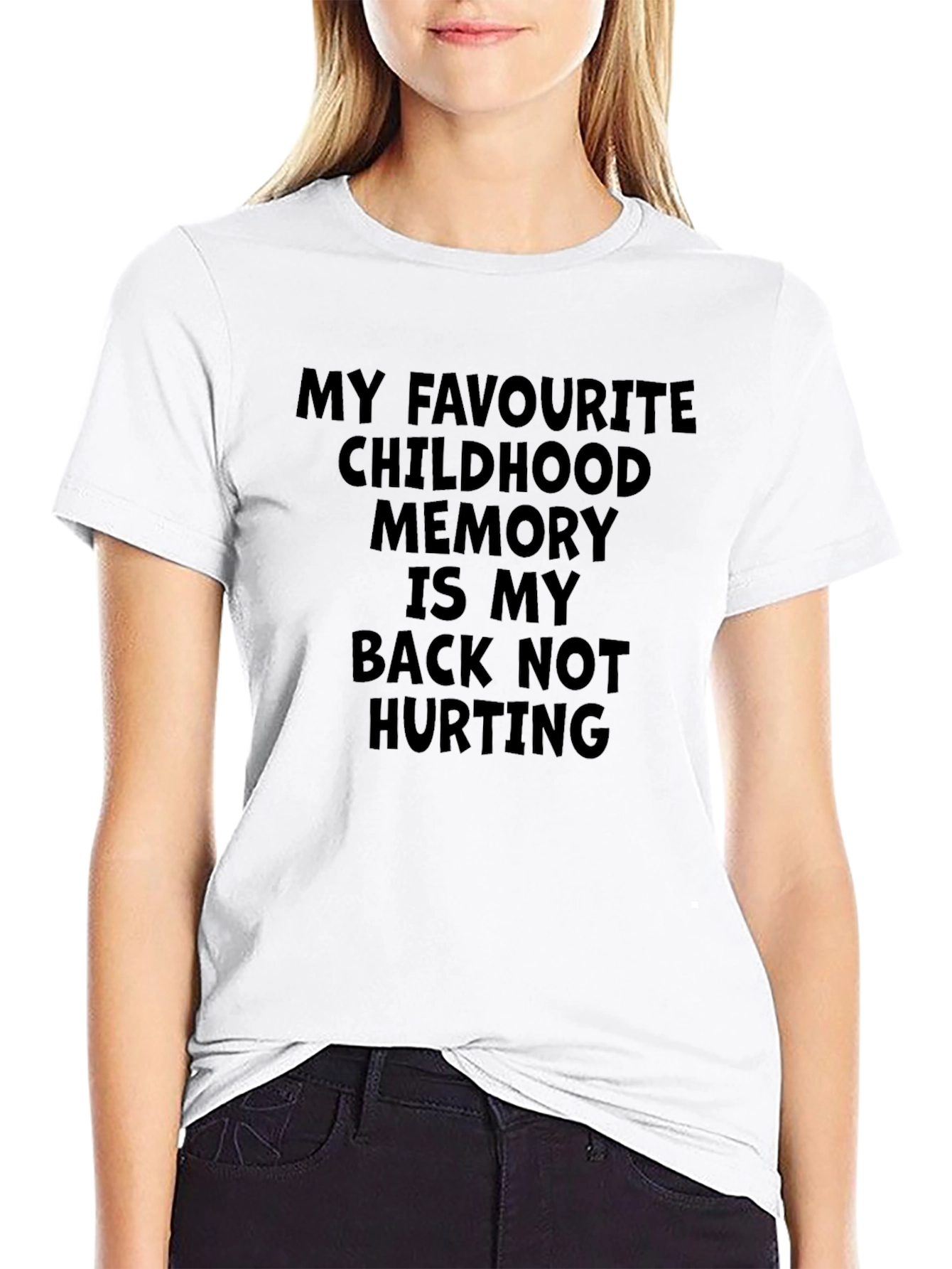 Funny Back Pain T-Shirt Childhood Memory