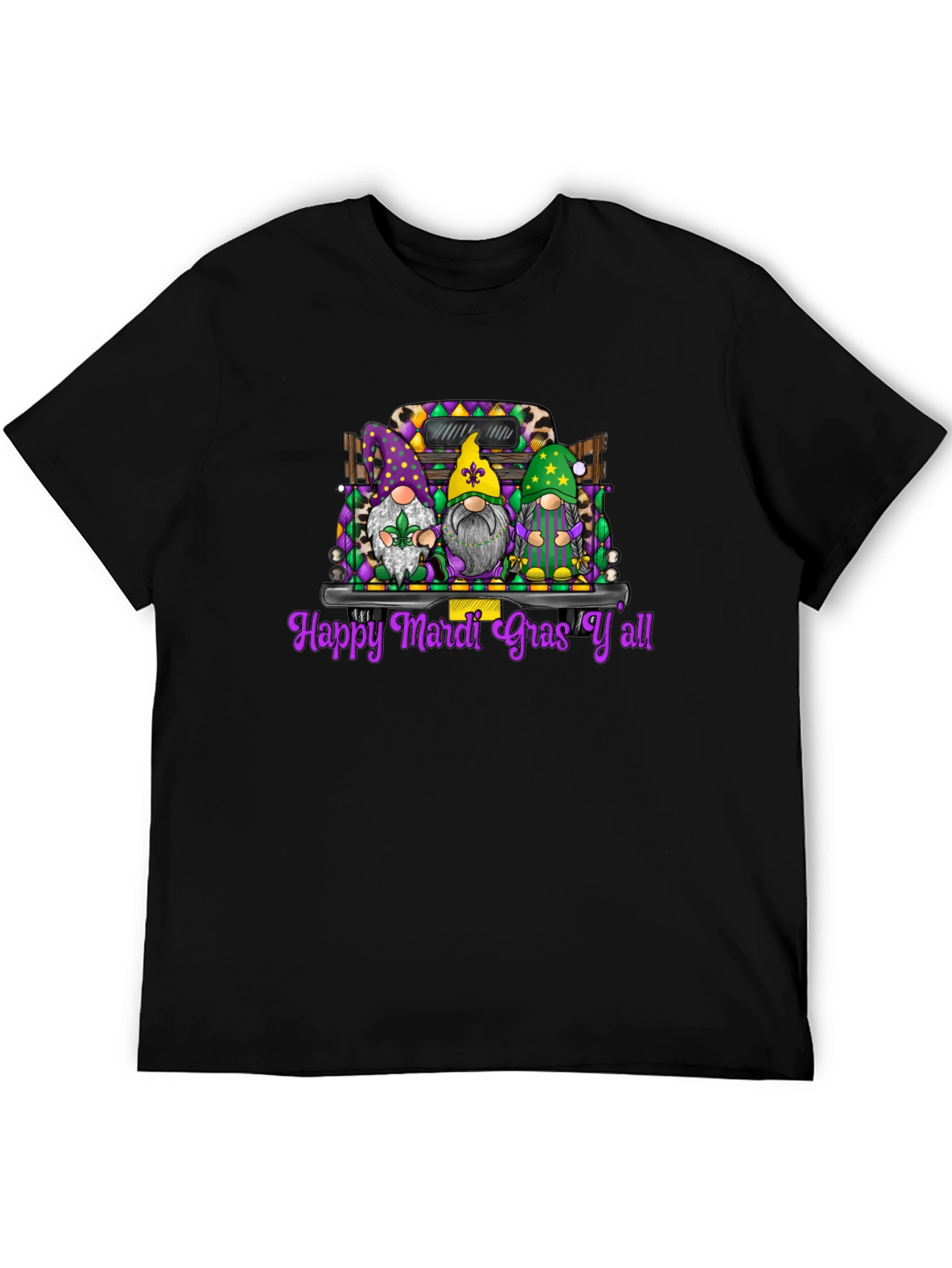 Mardi Gras Gnomes Graphic T-Shirt