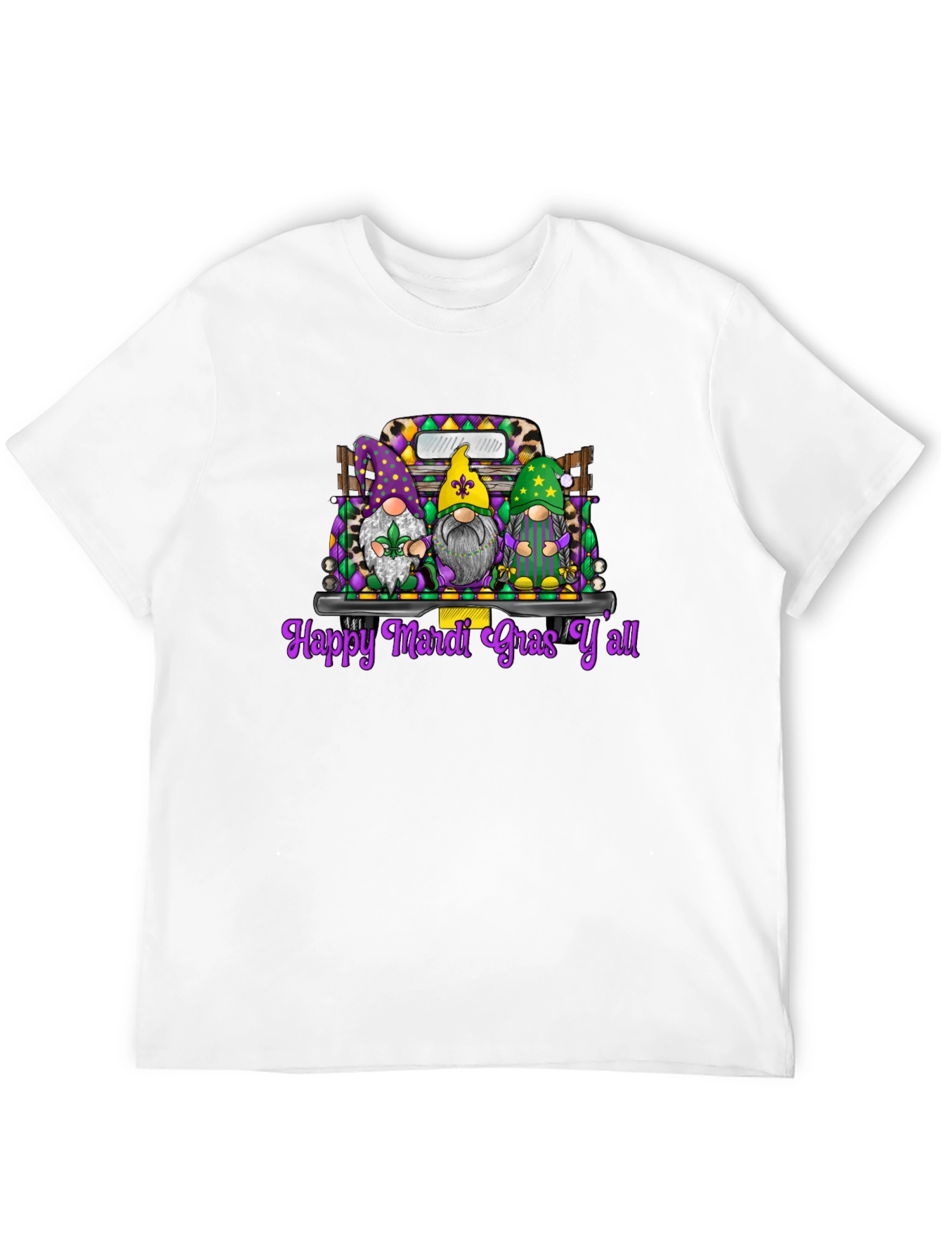Mardi Gras Gnomes Graphic T-Shirt