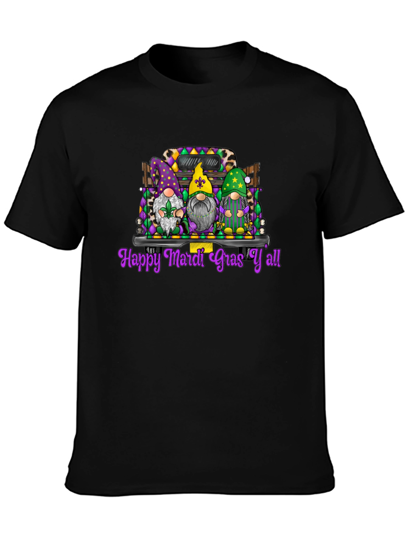 Mardi Gras Gnomes Graphic T-Shirt