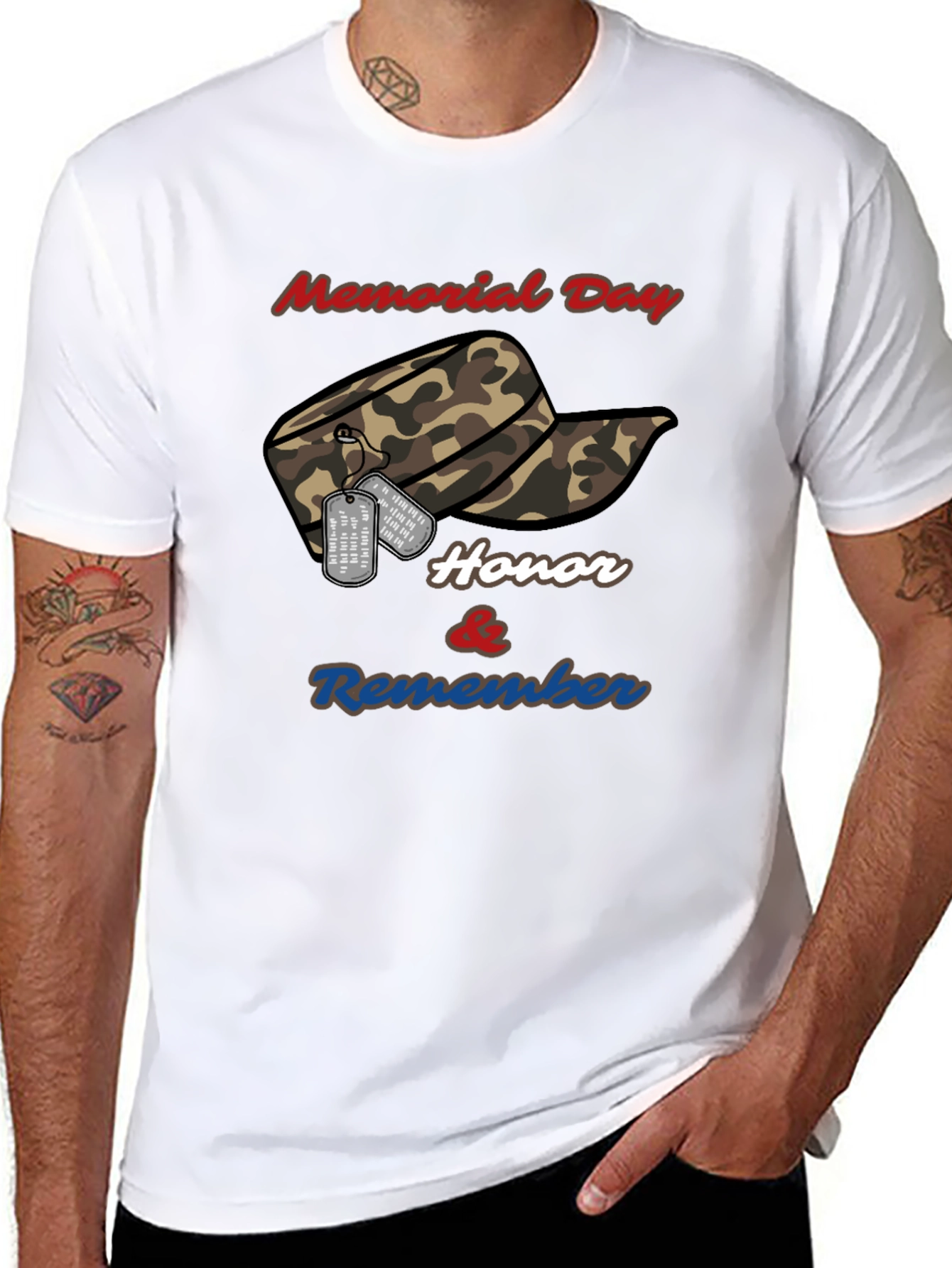Memorial Day Honor & Remember Graphic T-Shirt