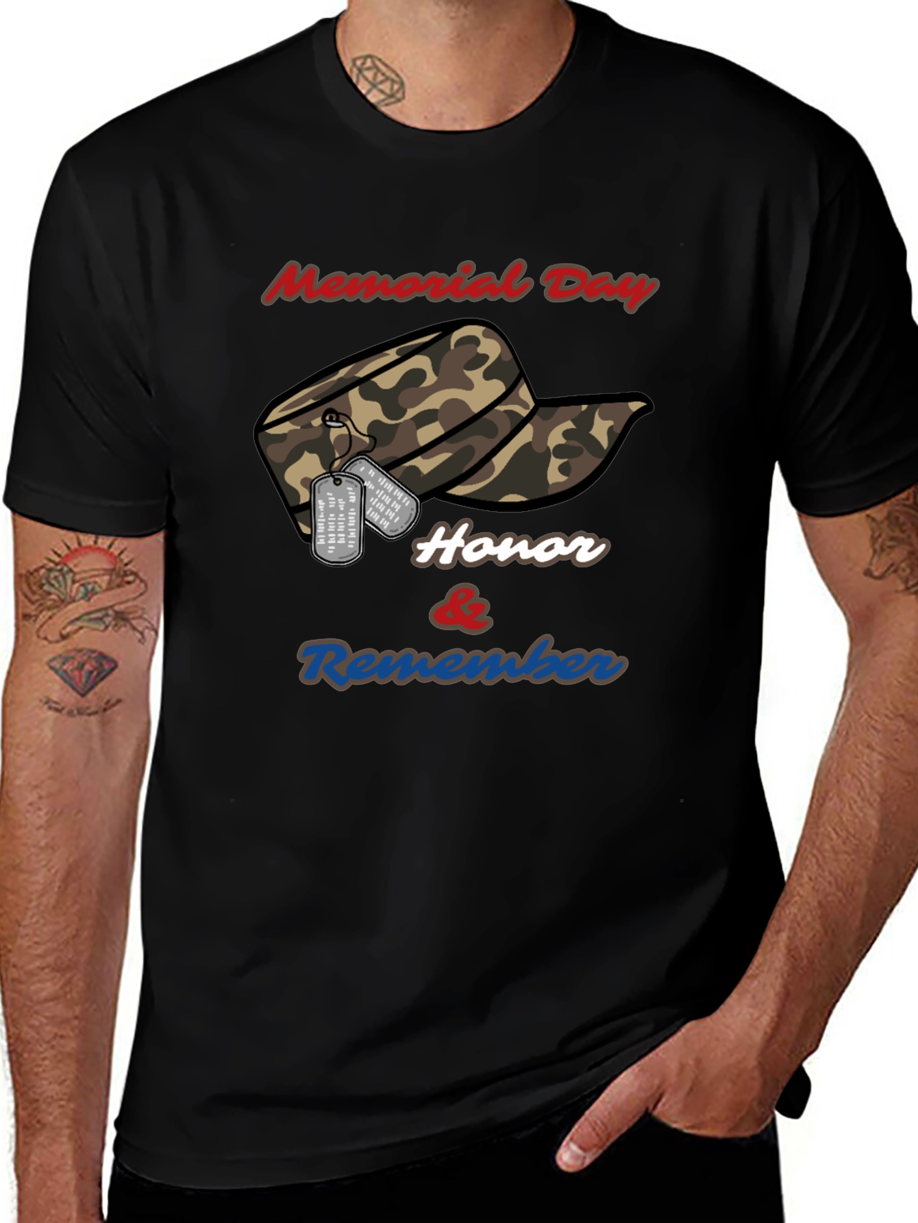 Memorial Day Honor & Remember Graphic T-Shirt