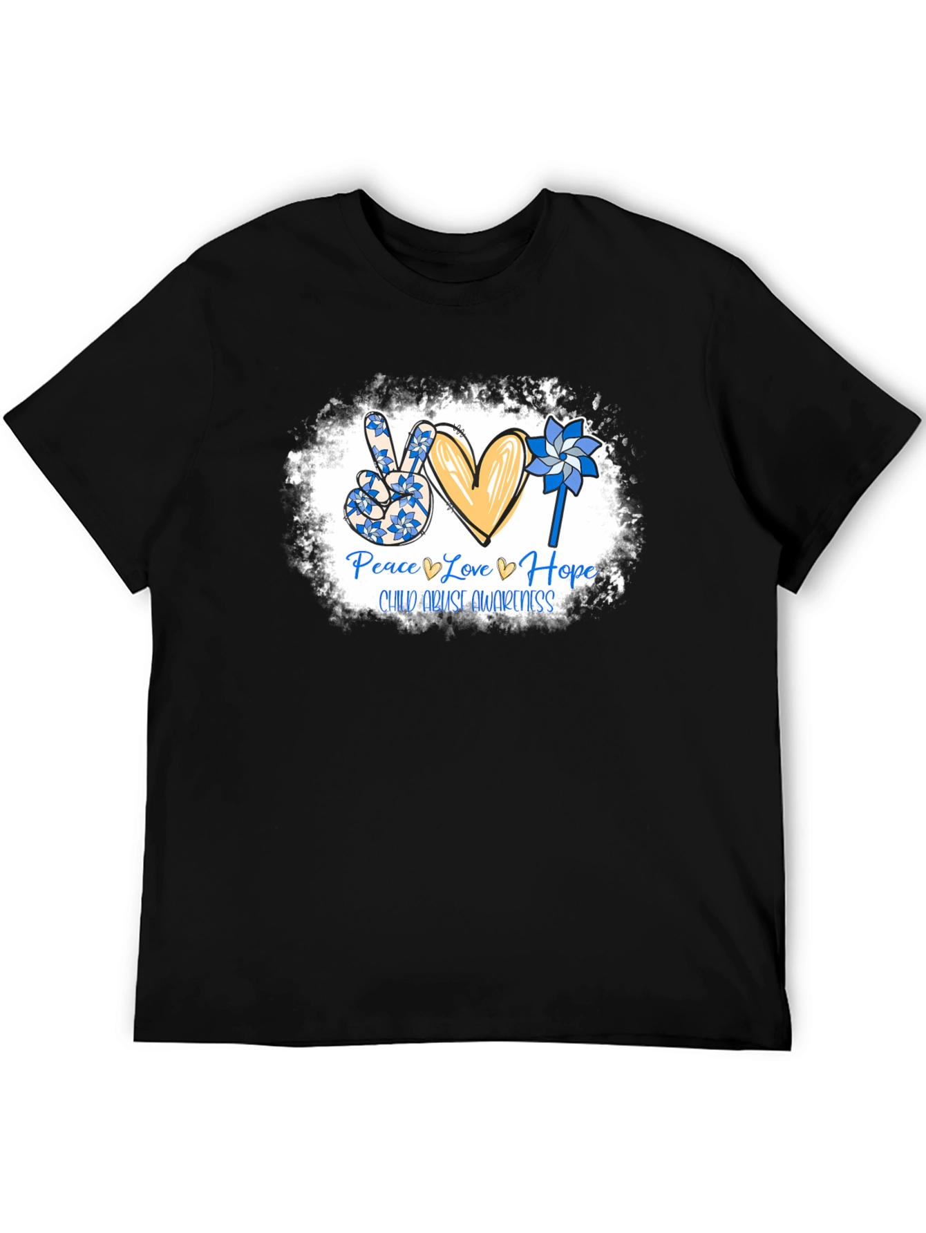 Child Abuse Awareness T-Shirt: Peace Love Hope