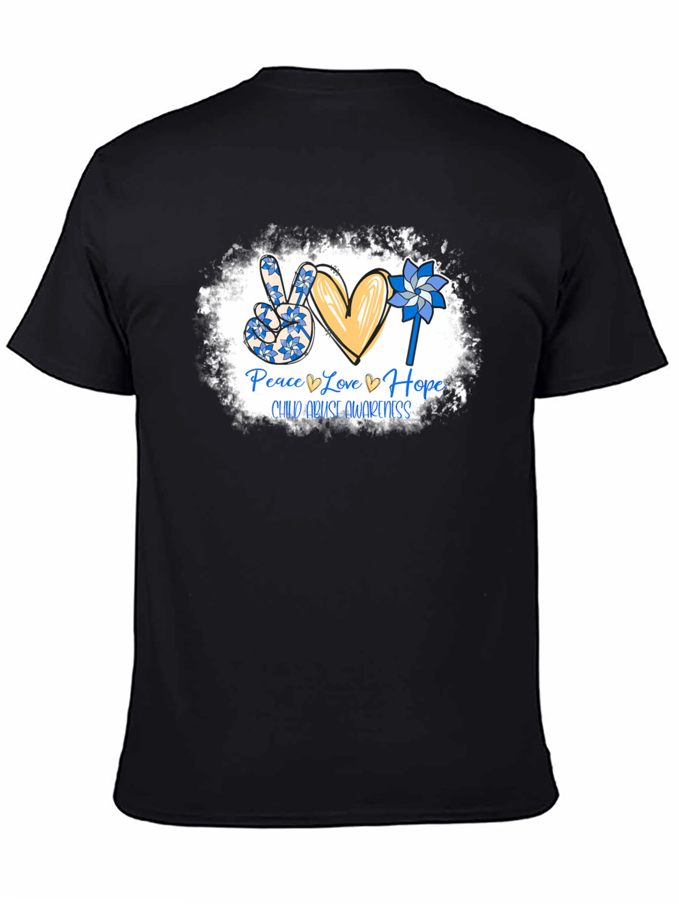 Child Abuse Awareness T-Shirt: Peace Love Hope