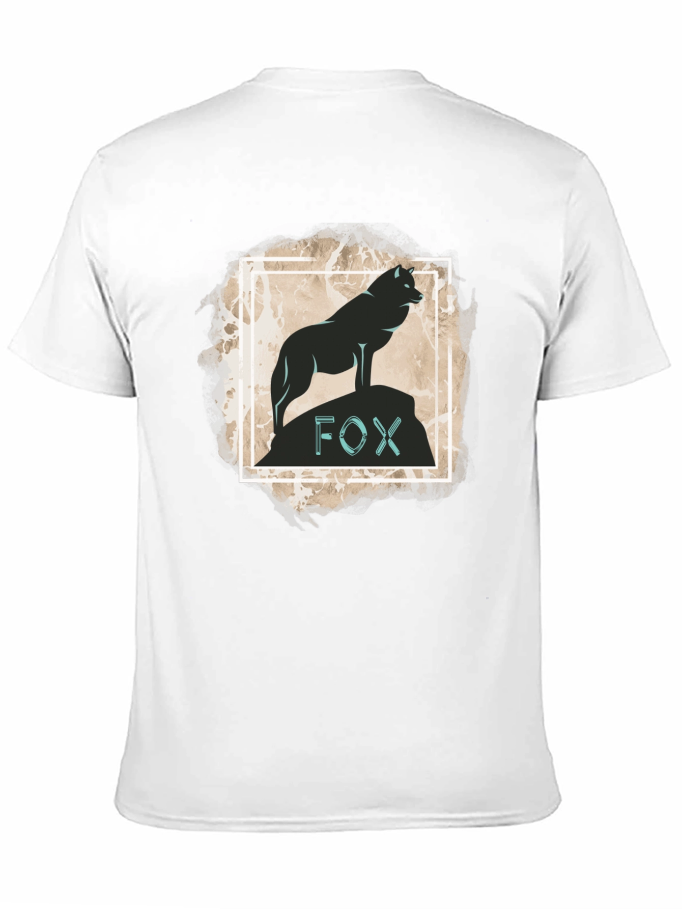 Fox Silhouette Graphic Print Tee