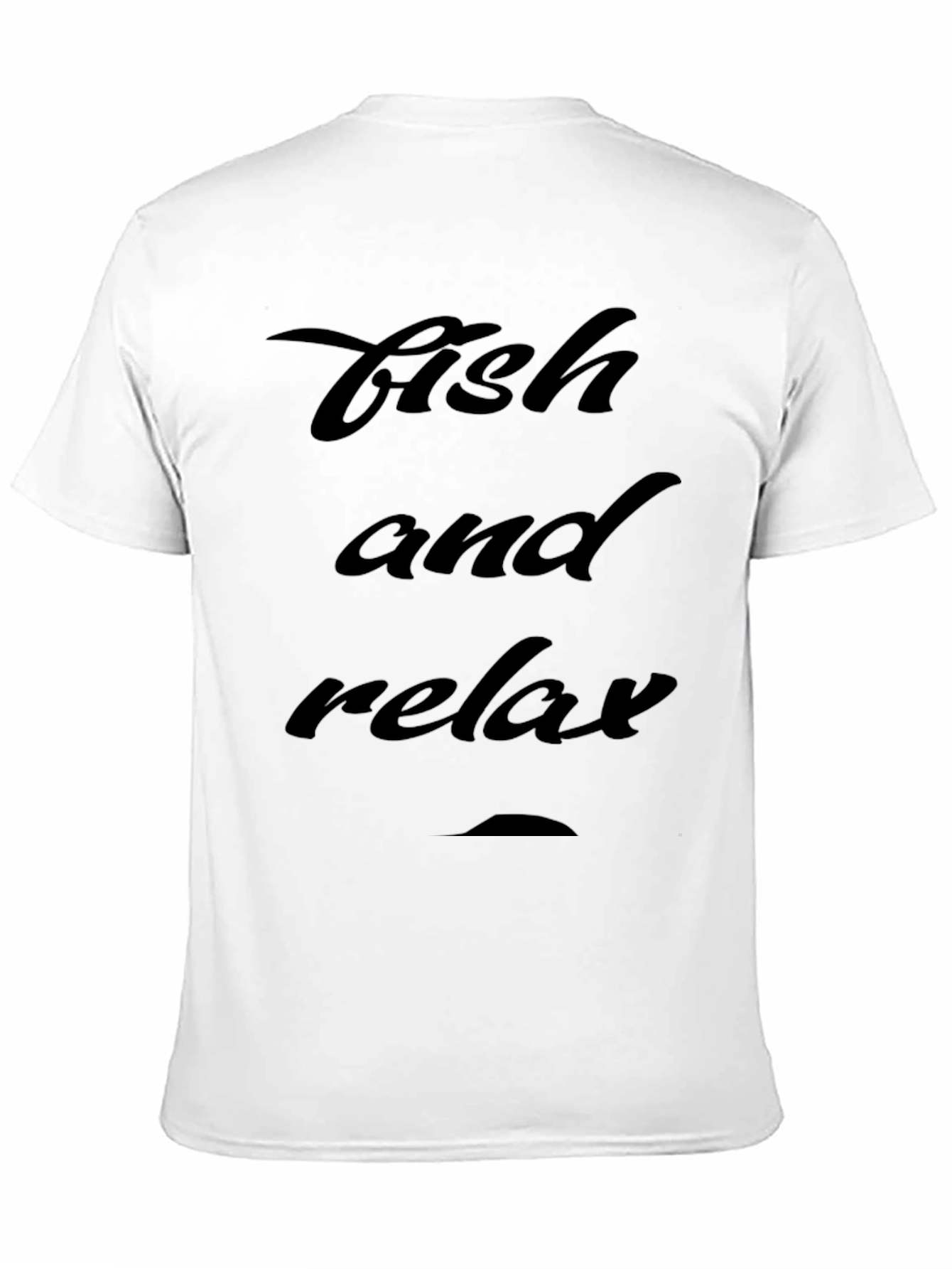 Fish and Relax Black Graphic Tee