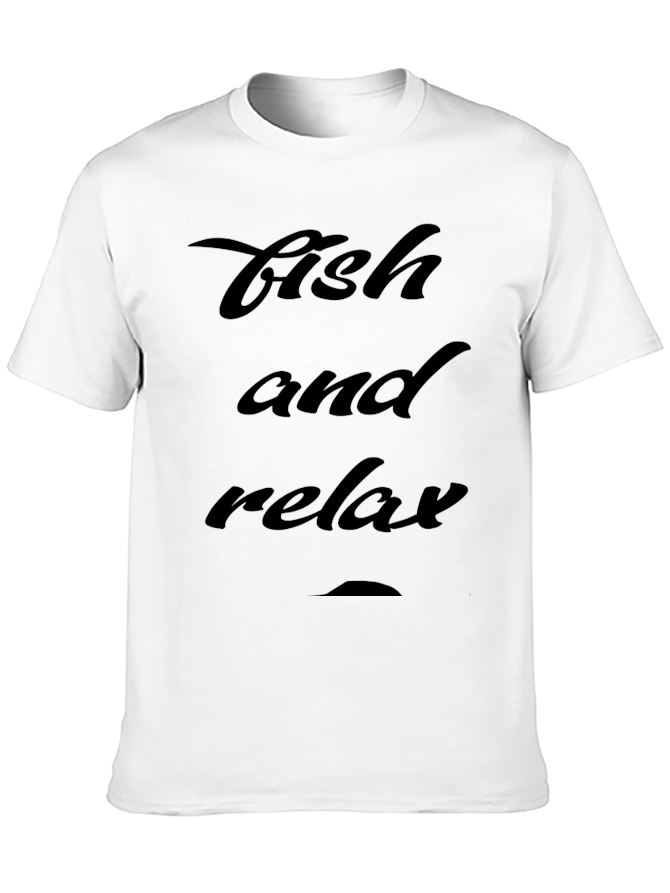 Fish and Relax Black Graphic Tee