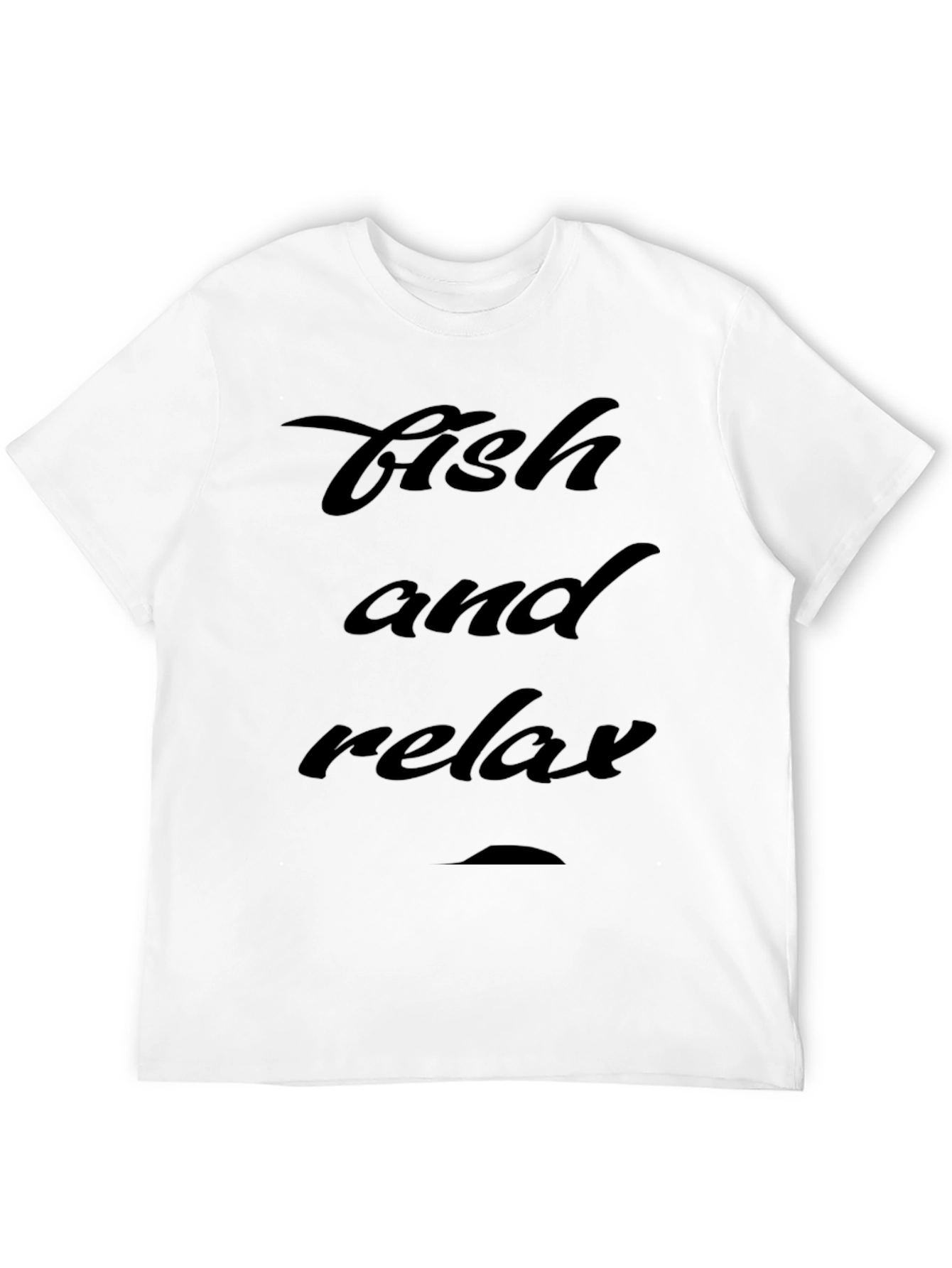 Fish and Relax Black Graphic Tee