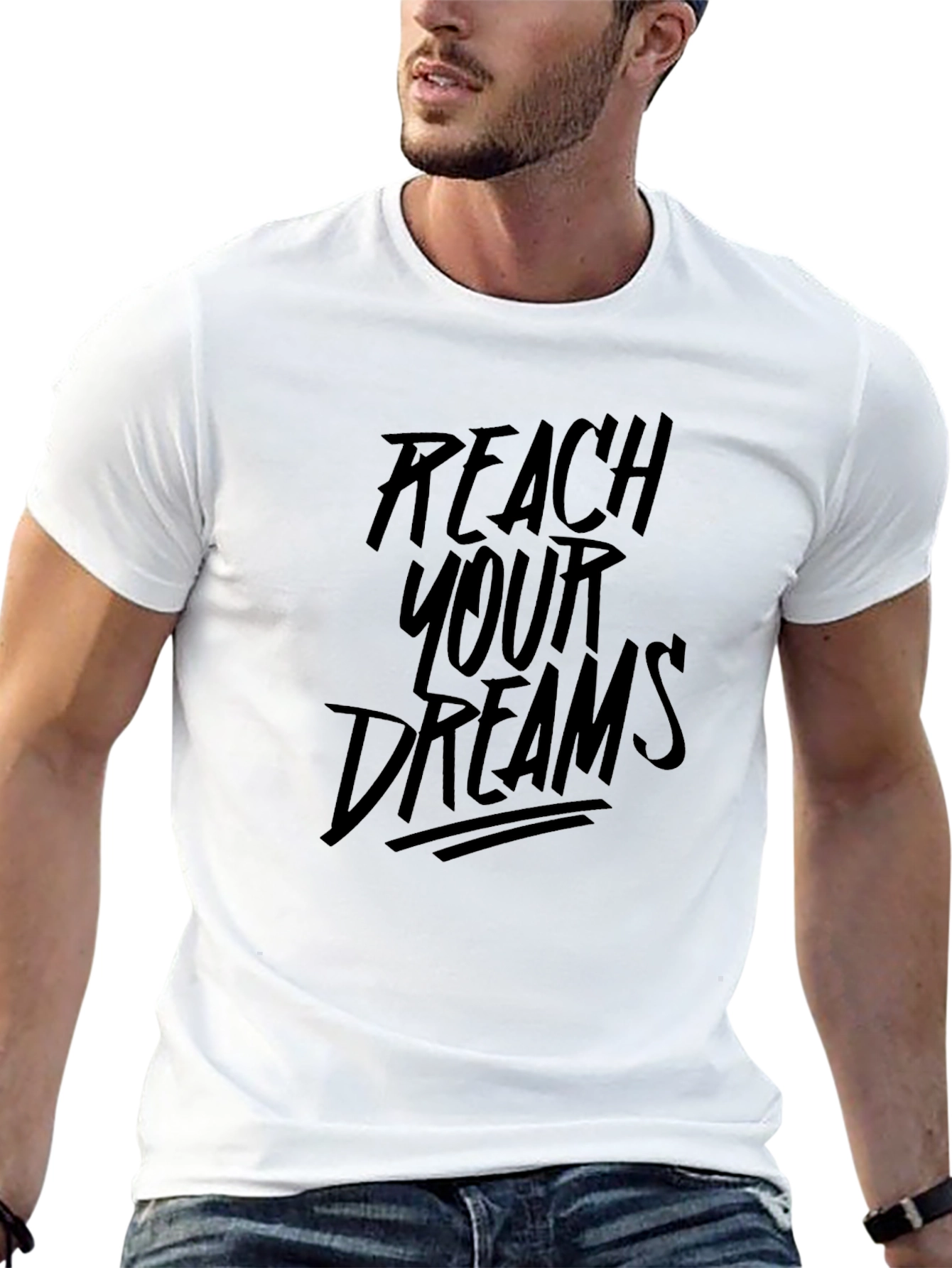 Reach Your Dreams Graphic Black T-Shirt