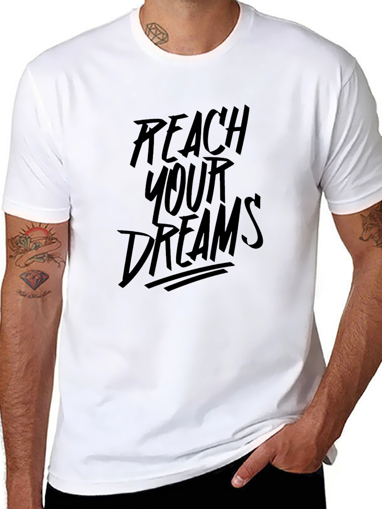 Reach Your Dreams Graphic Black T-Shirt