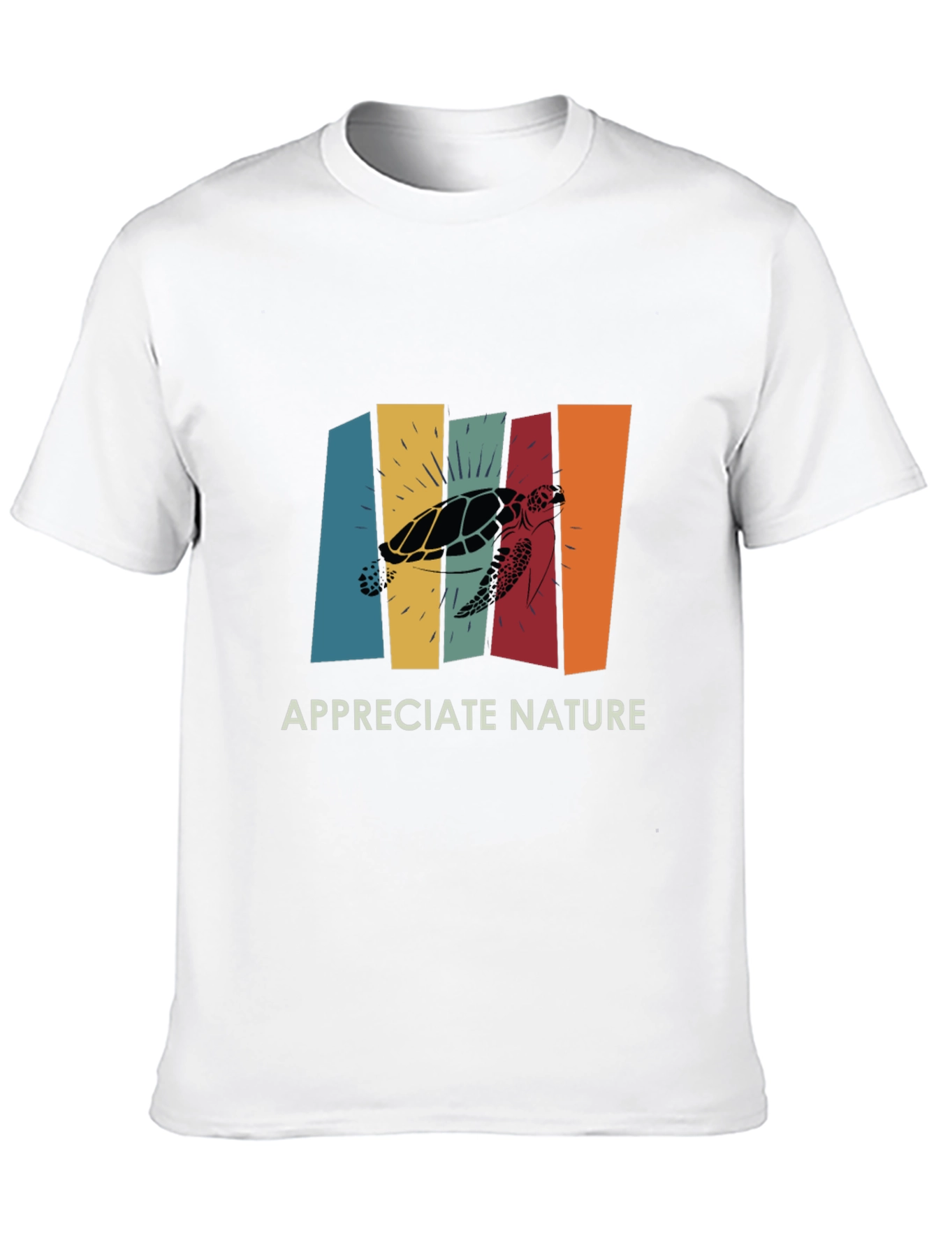 Retro Turtle Appreciate Nature Graphic Tee