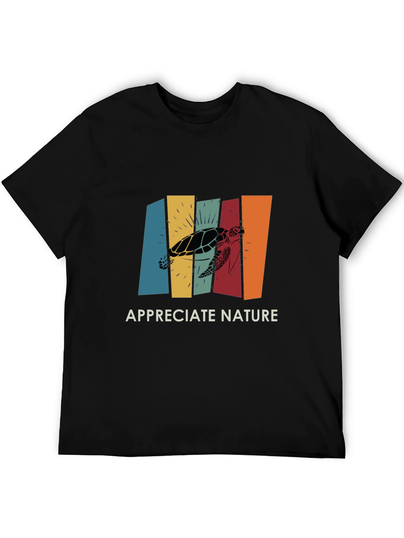 Retro Turtle Appreciate Nature Graphic Tee