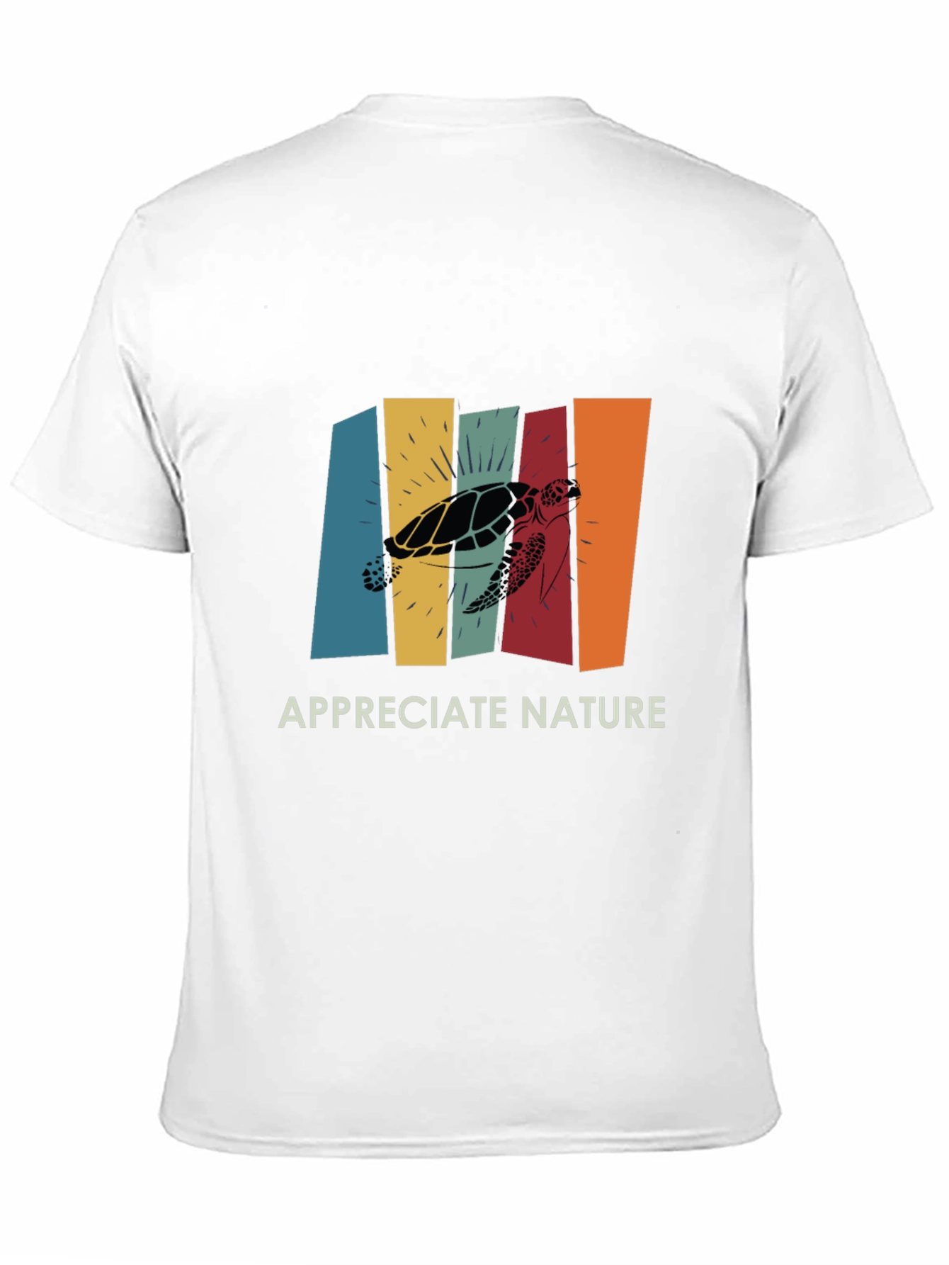 Retro Turtle Appreciate Nature Graphic Tee