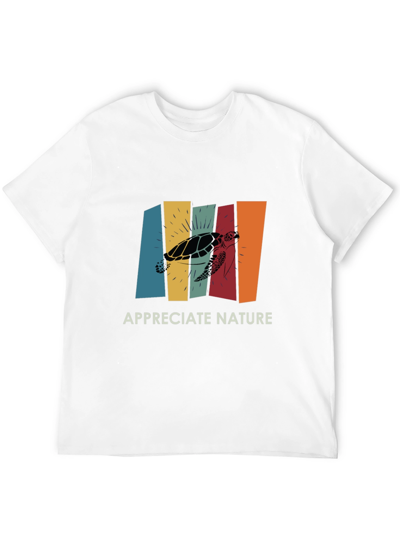 Retro Turtle Appreciate Nature Graphic Tee