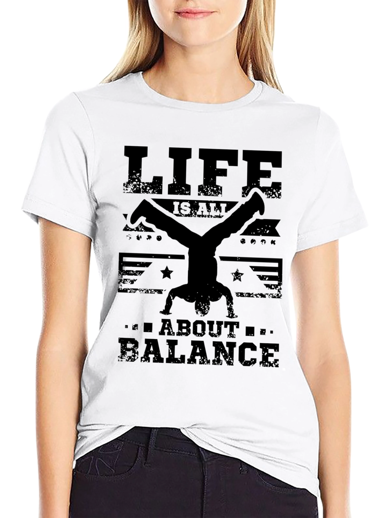 Life Balance T-Shirt - Handstand Design