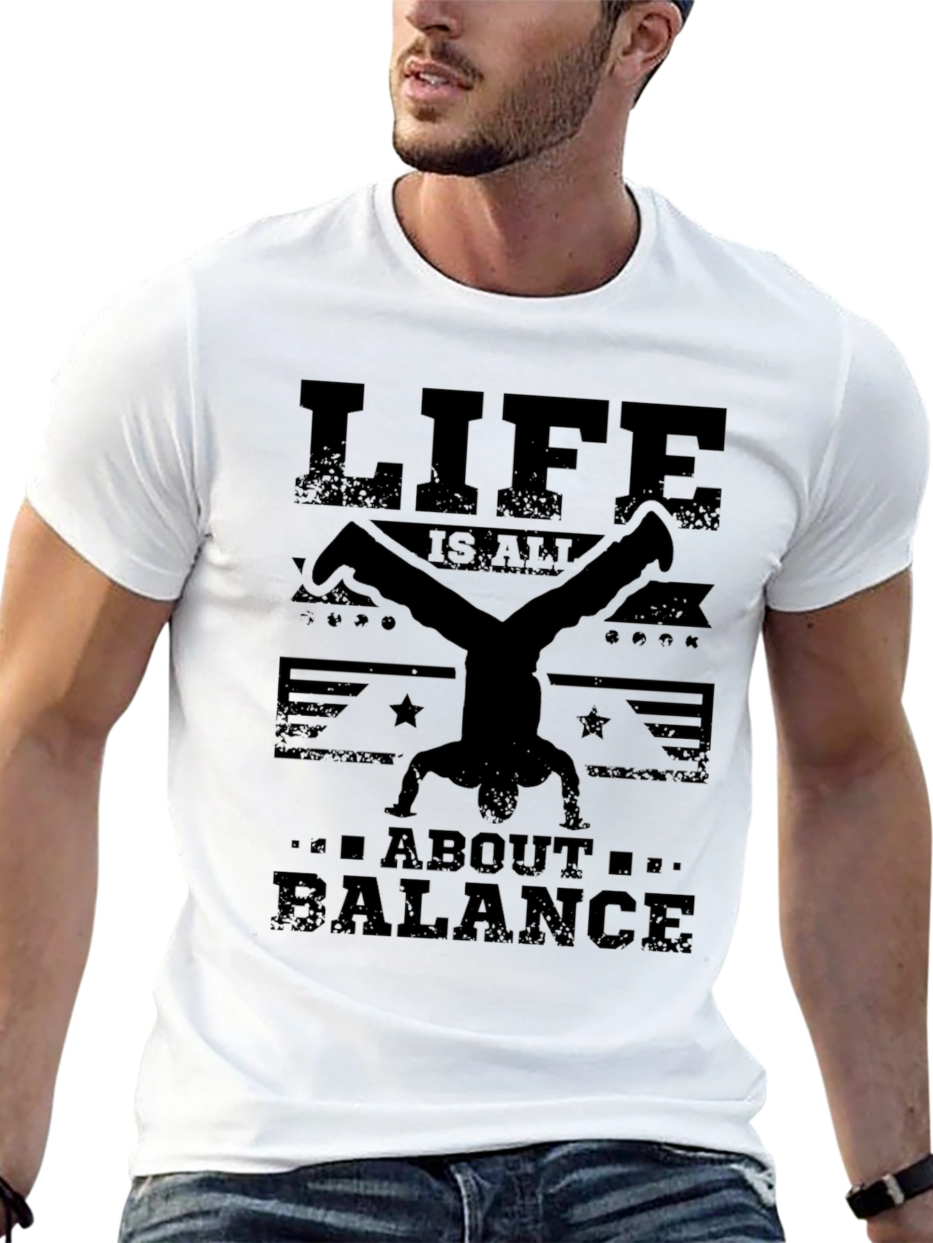 Life Balance T-Shirt - Handstand Design