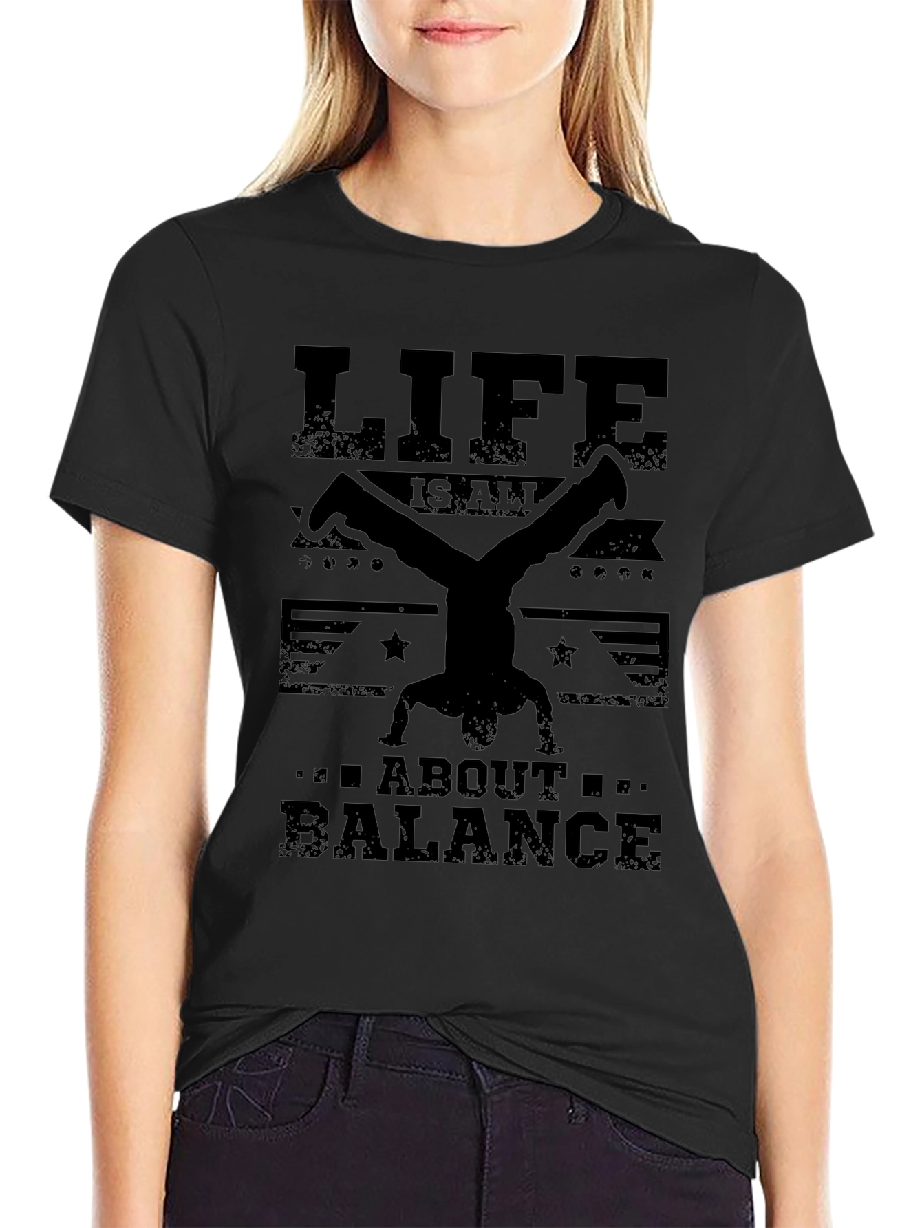 Life Balance T-Shirt - Handstand Design