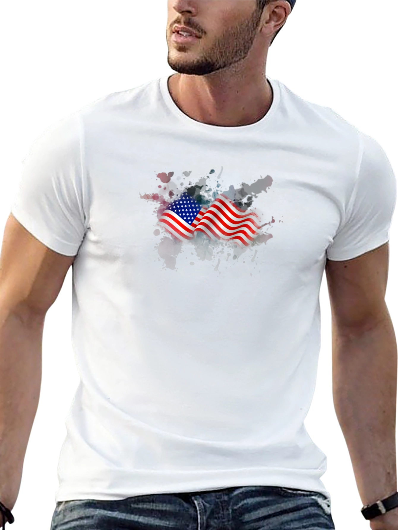 USA Flag T-Shirt - Patriotic Style