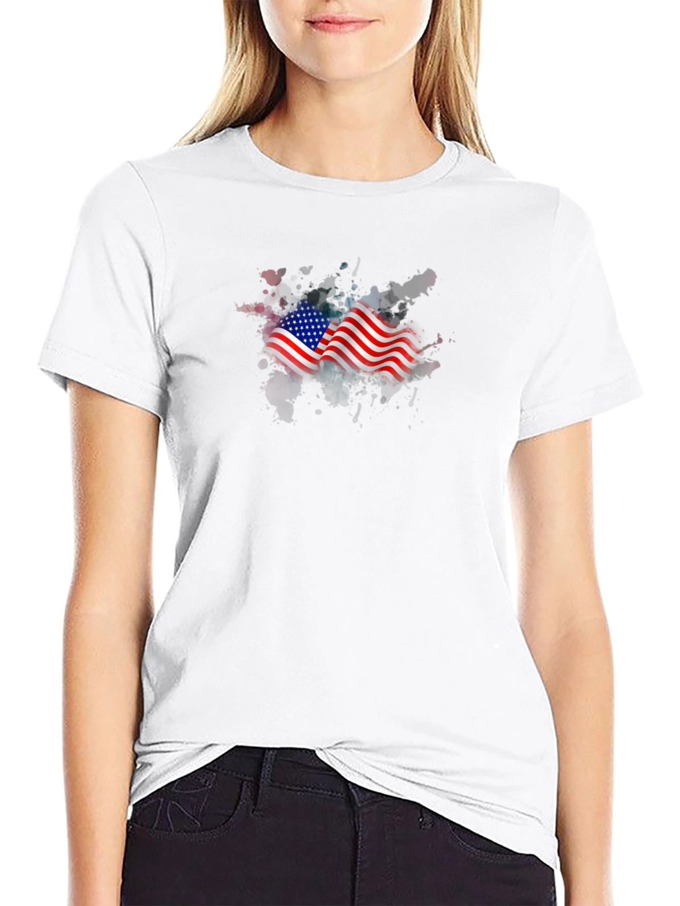 USA Flag T-Shirt - Patriotic Style