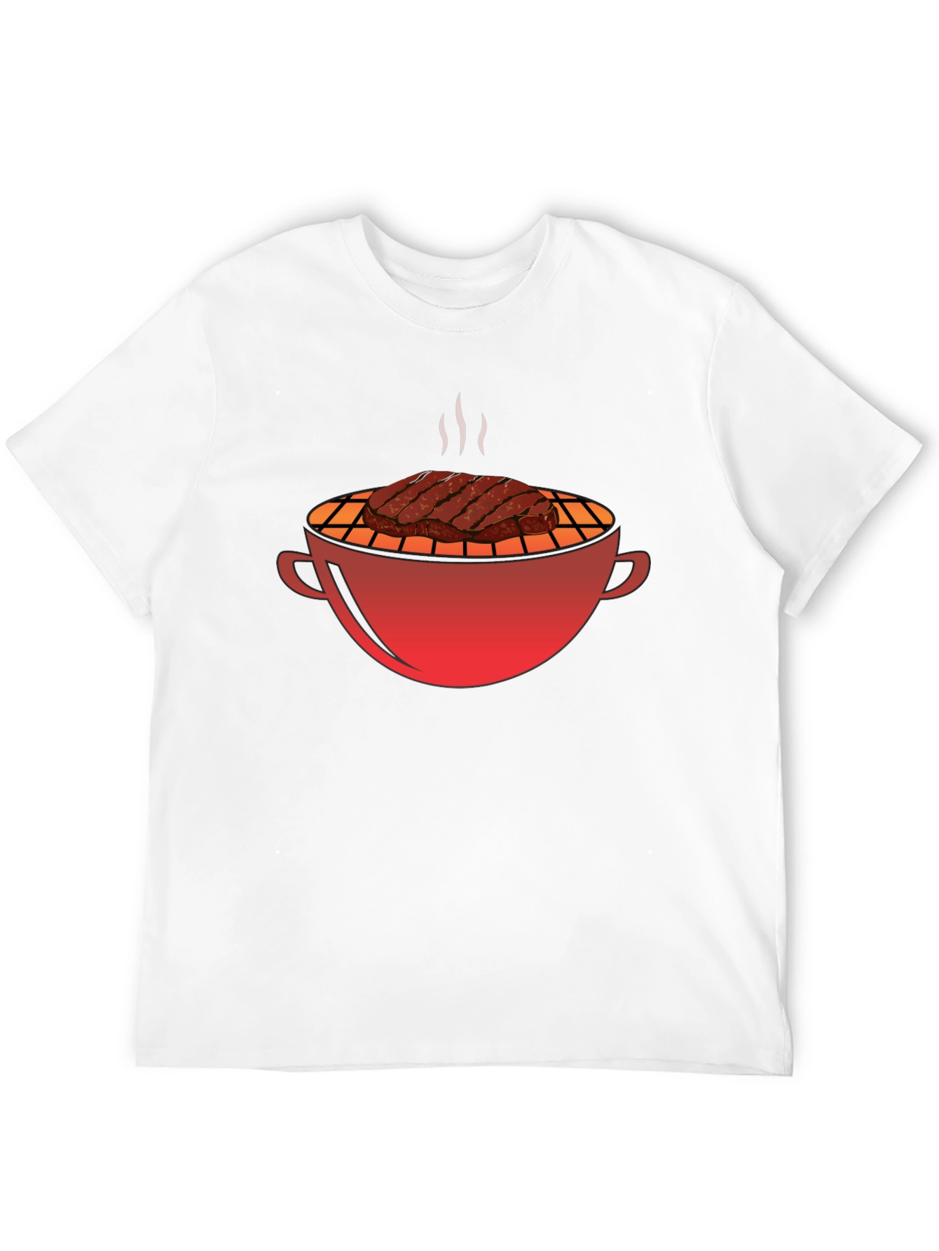 BBQ Grill & Steak Graphic T-Shirt - Black
