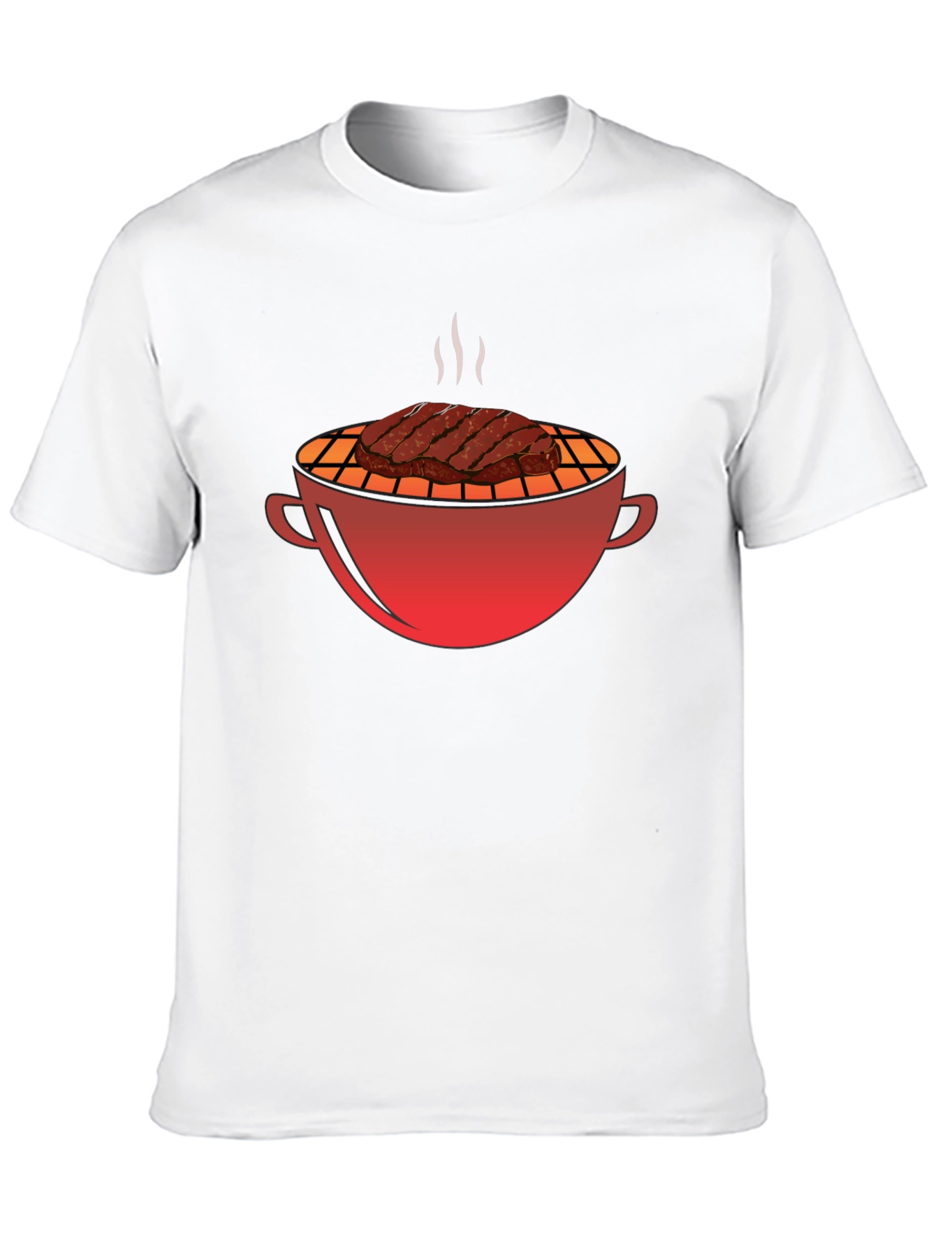 BBQ Grill & Steak Graphic T-Shirt - Black