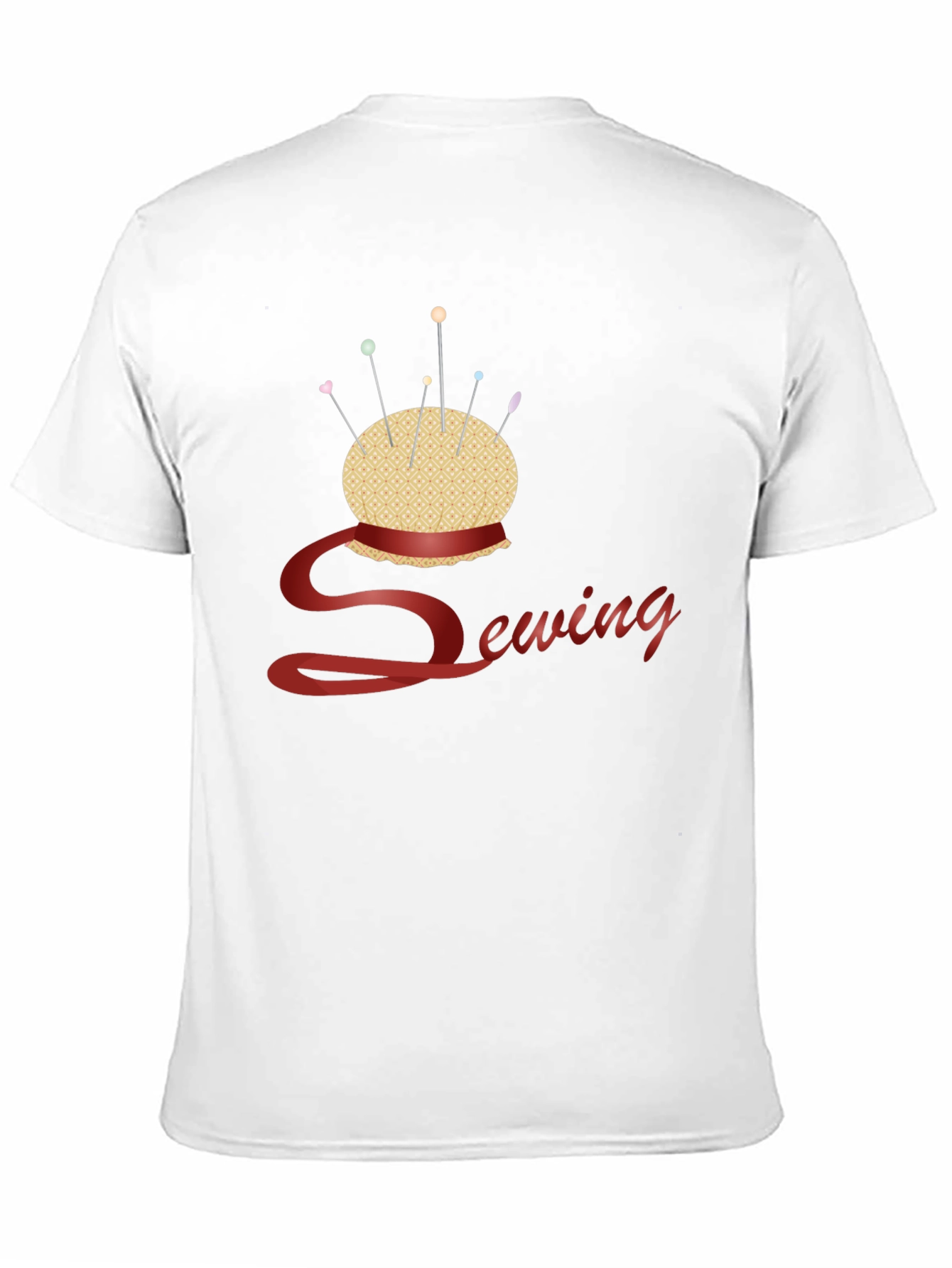 Sewing Themed Black T-Shirt