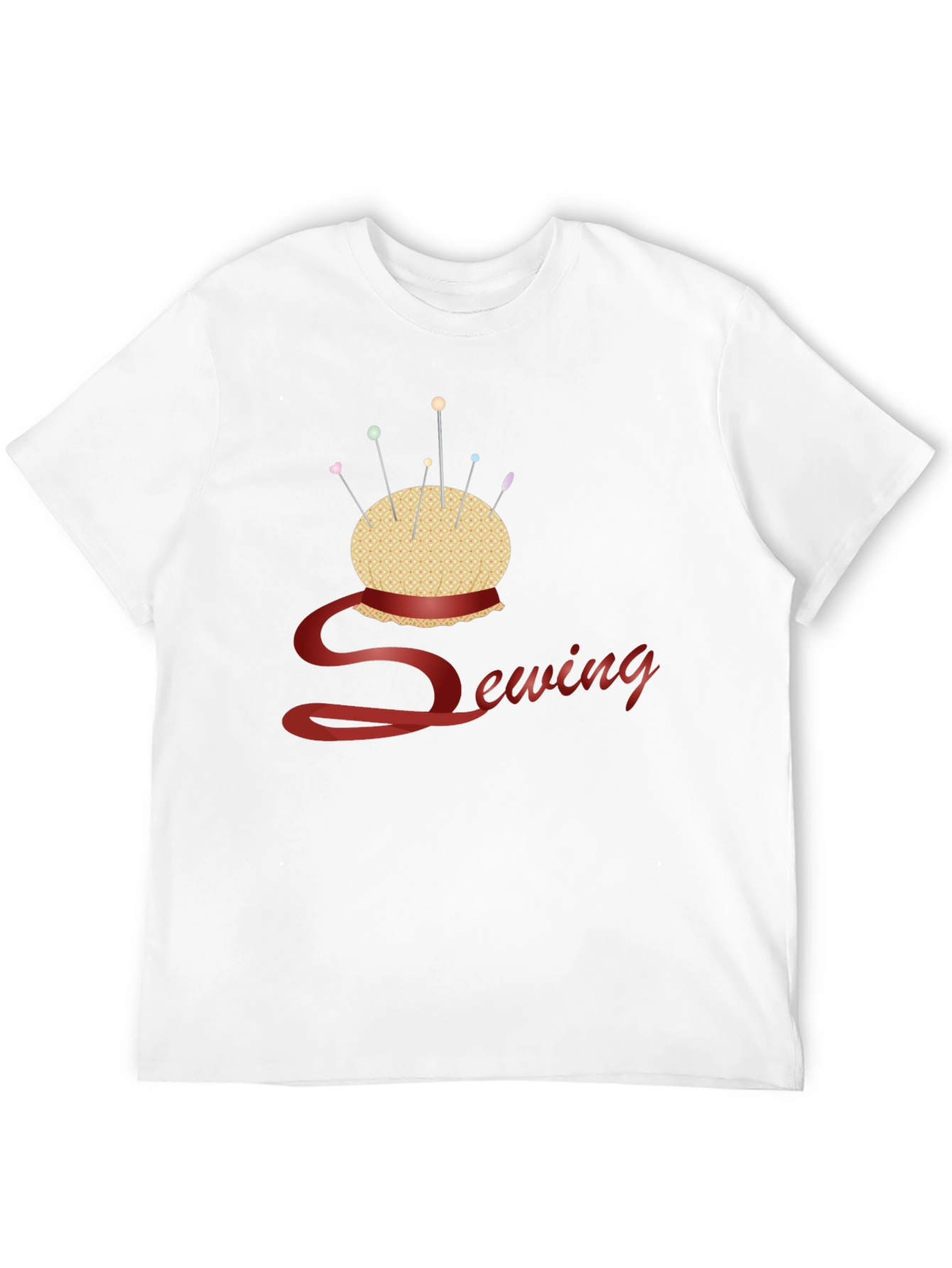 Sewing Themed Black T-Shirt