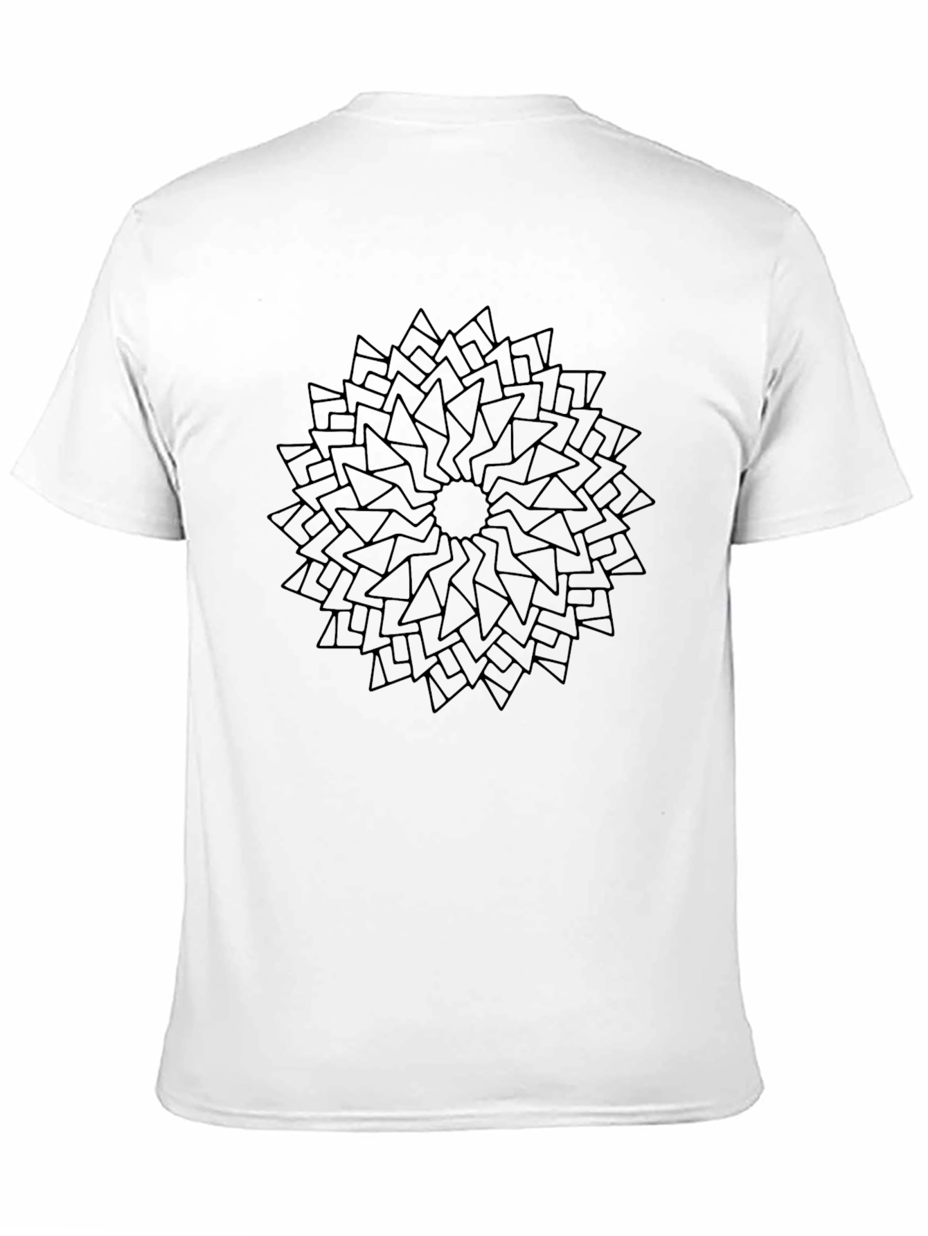 Geometric Mandala Black T-Shirt