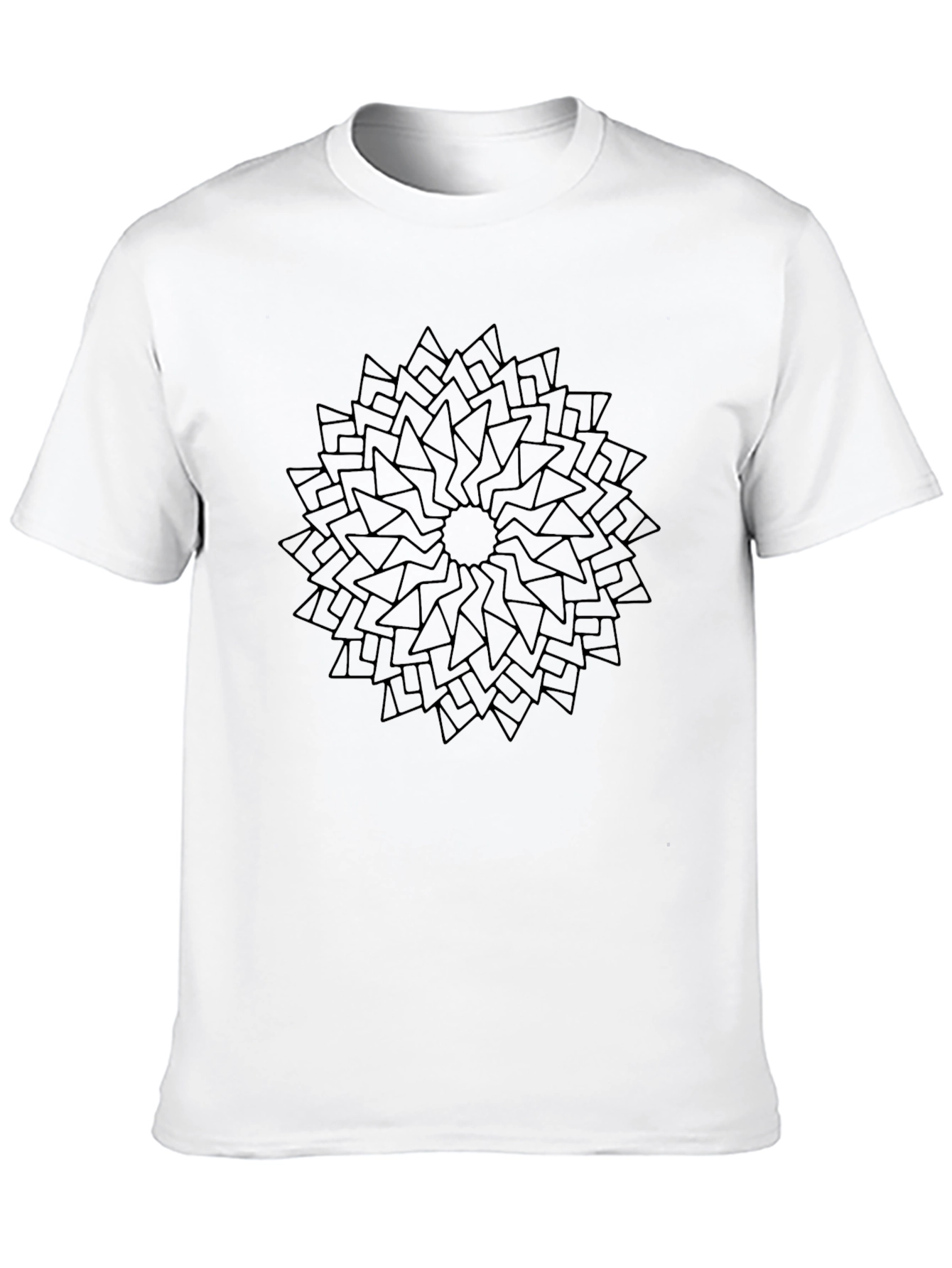 Geometric Mandala Black T-Shirt