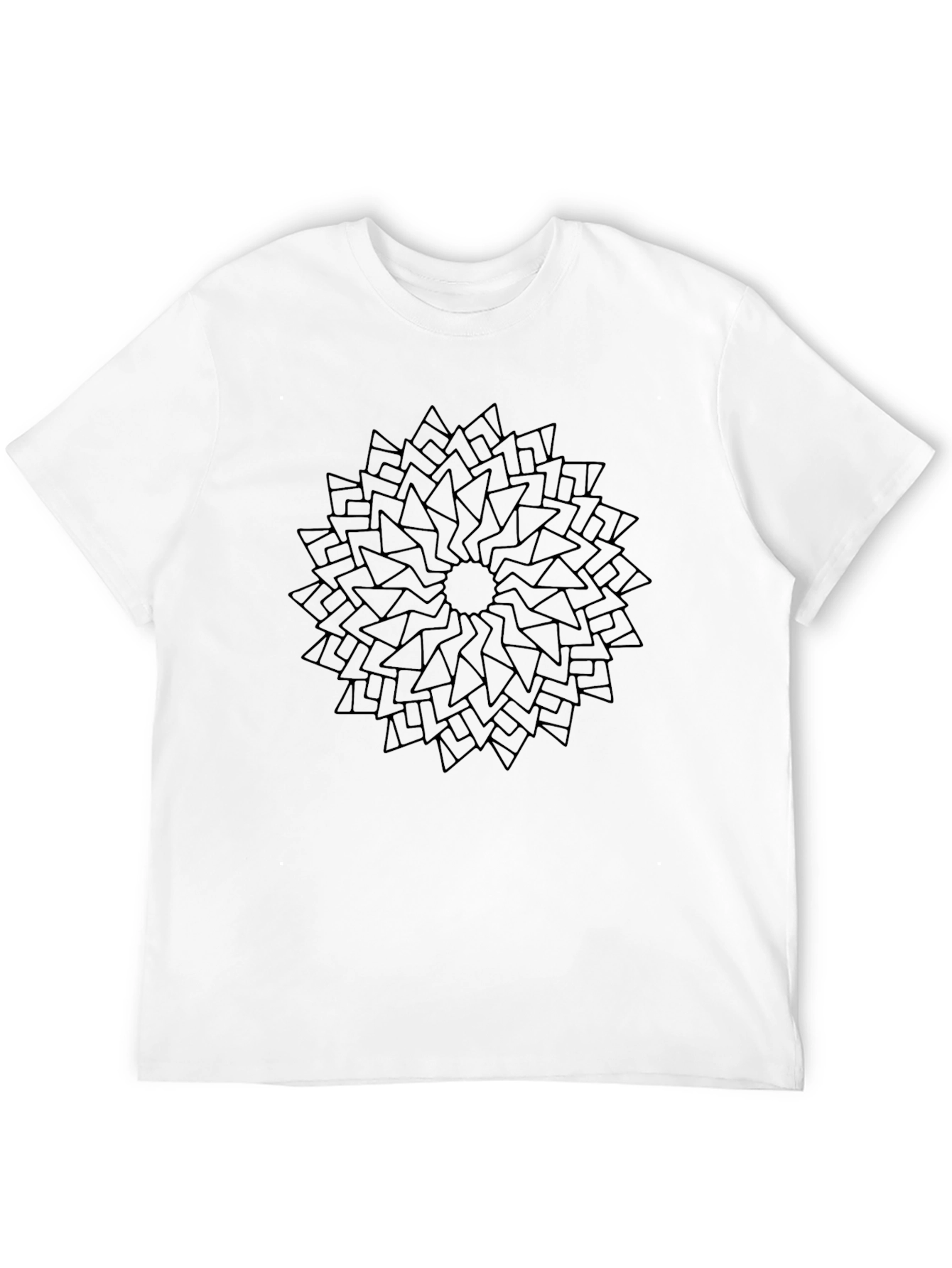 Geometric Mandala Black T-Shirt