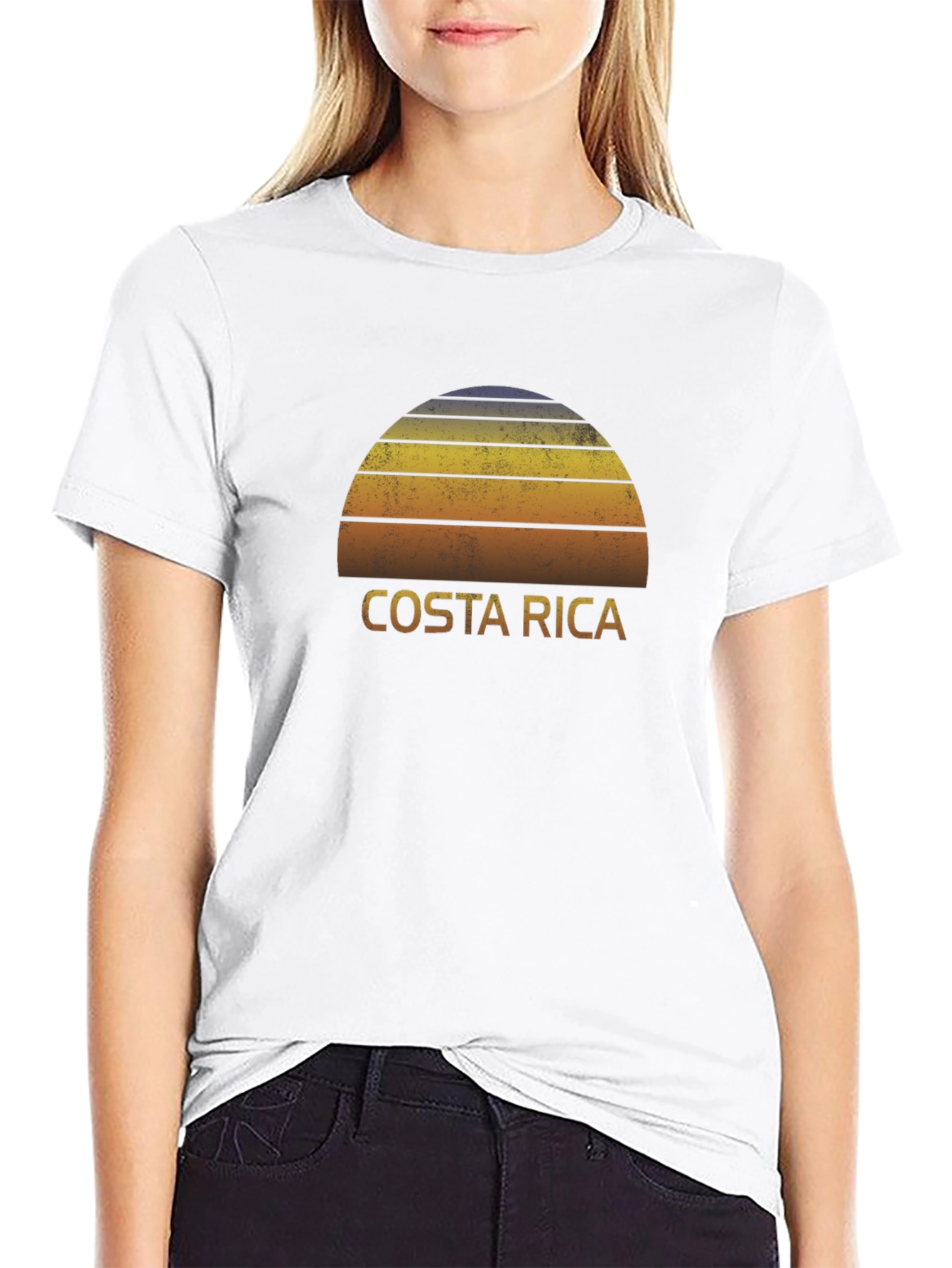 Costa Rica Sunset Graphic Tee - Retro Travel Shirt