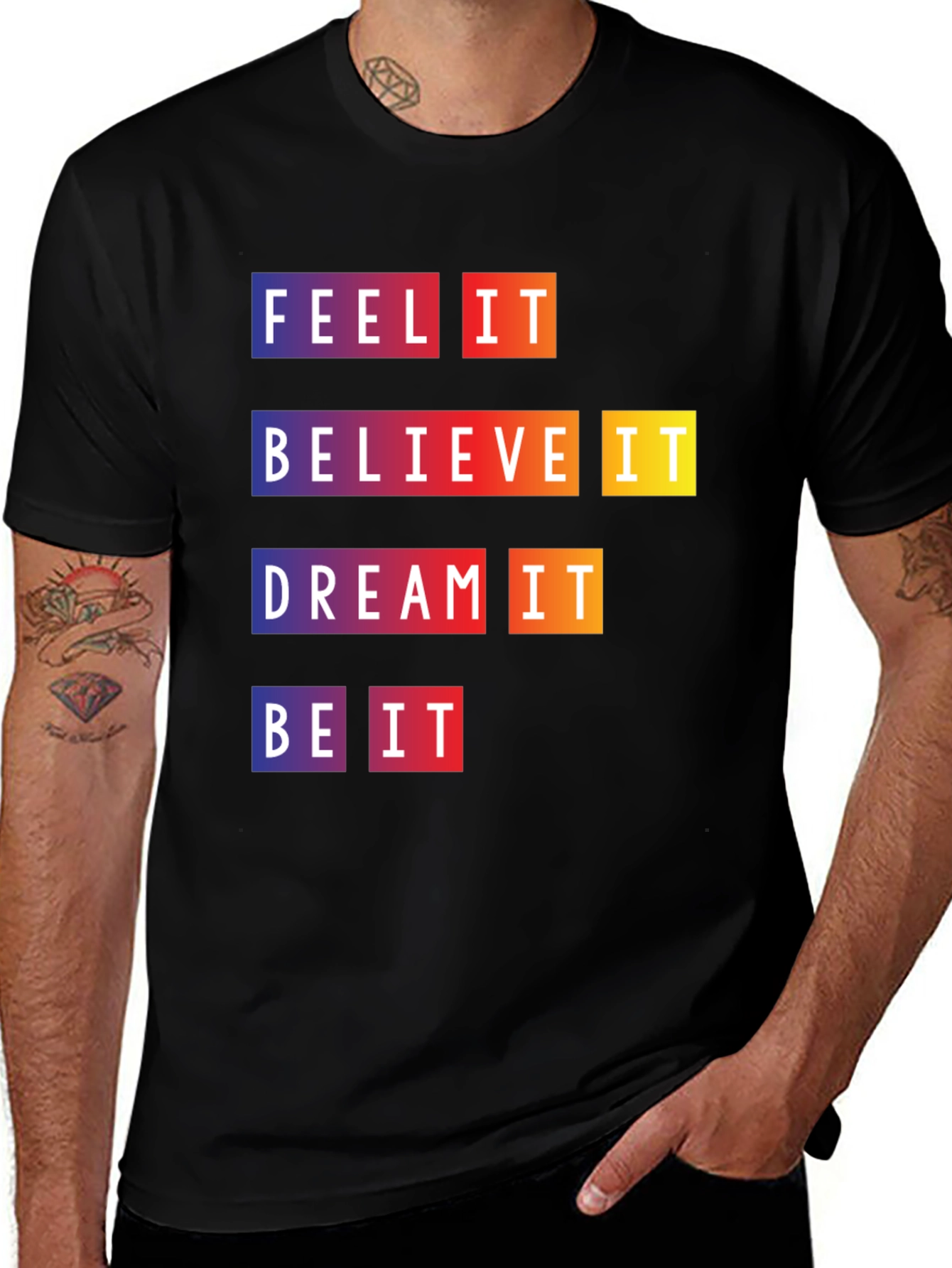 Feel Believe Dream Be It Graphic Tee