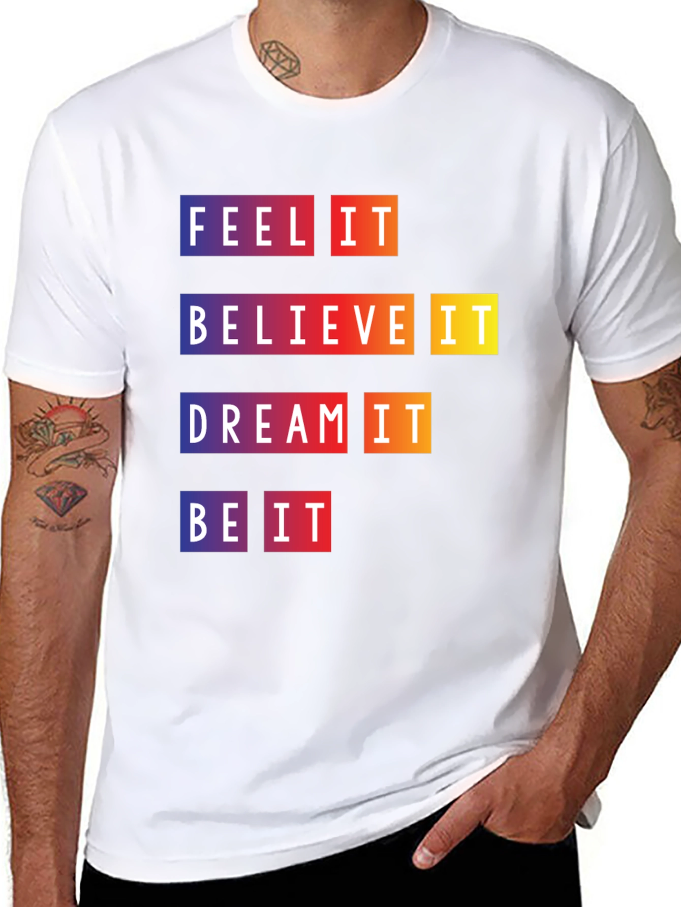 Feel Believe Dream Be It Graphic Tee