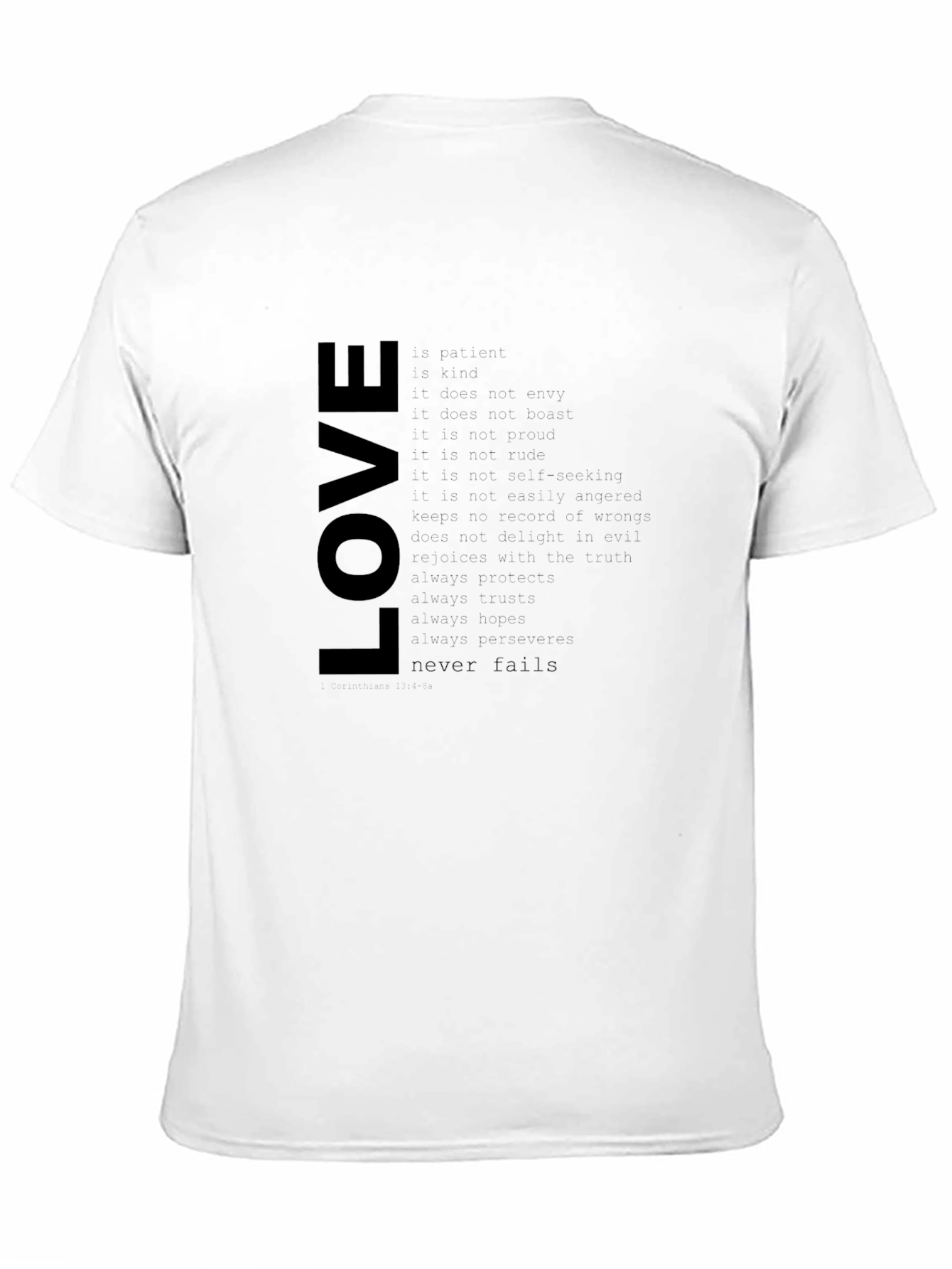 Love Never Fails Graphic Tee - Black