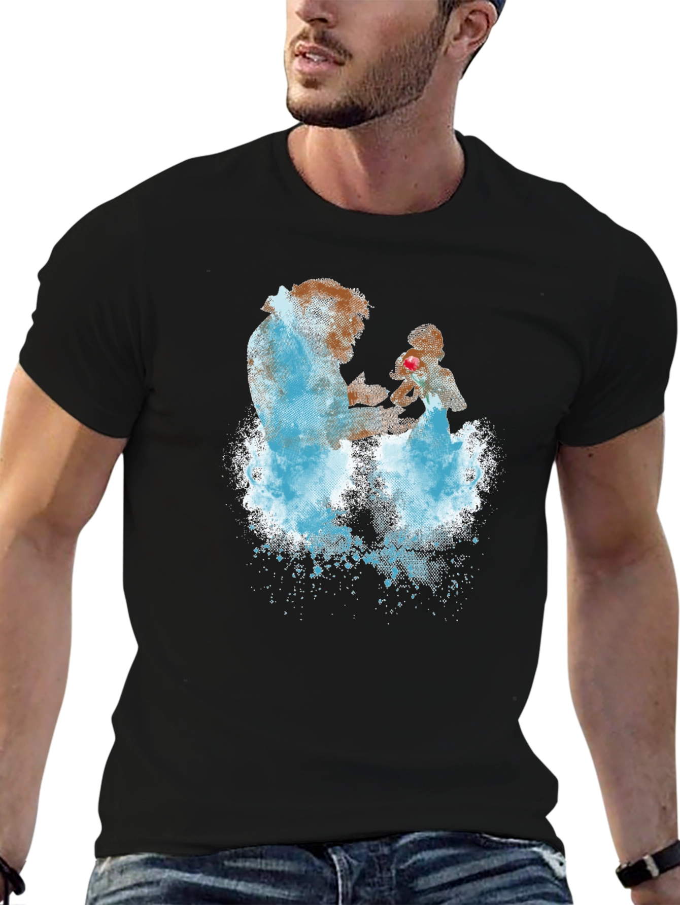 Beauty and the Beast Graphic Tee - Black