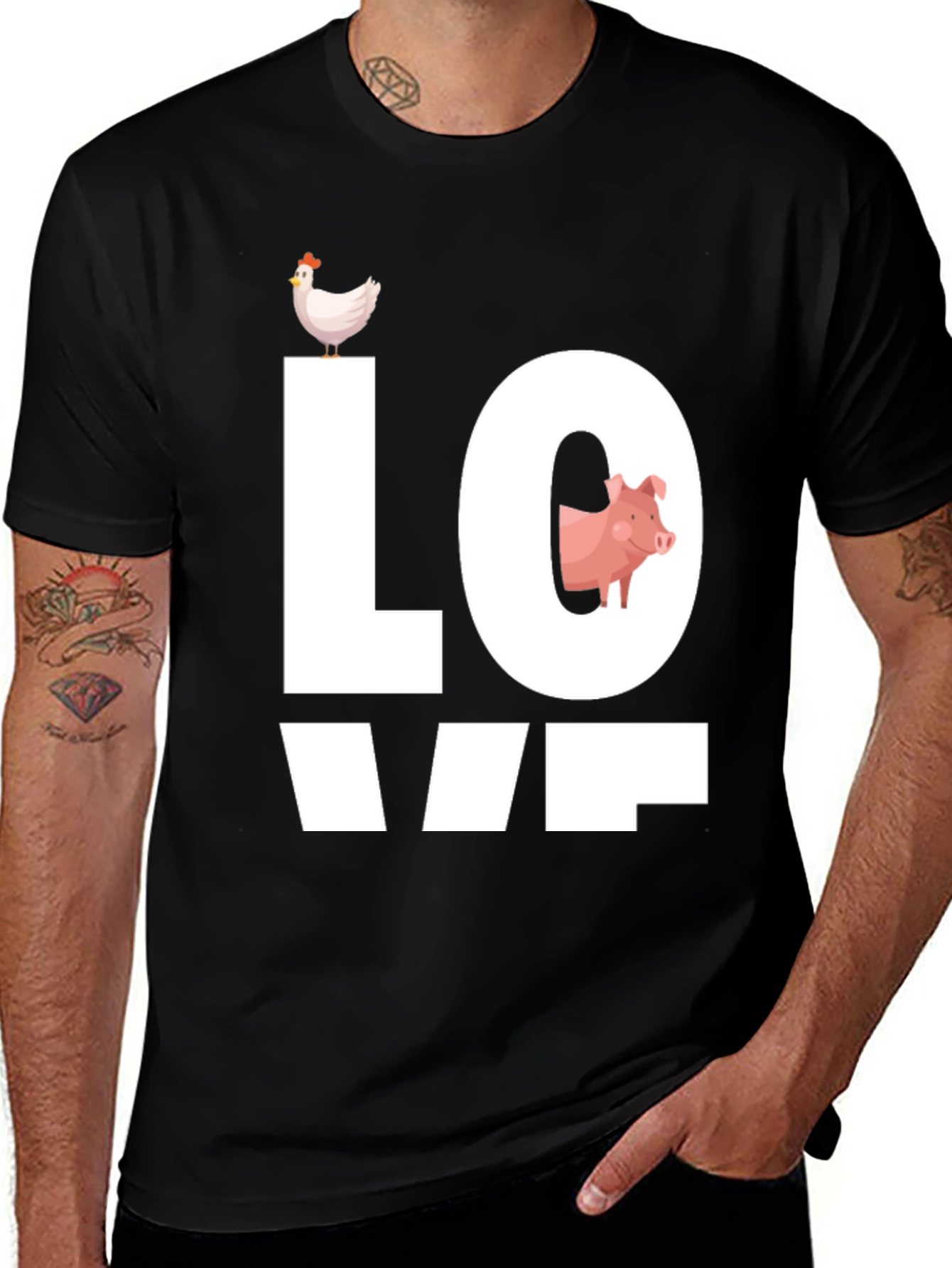 Farm Animal Love Graphic T-Shirt